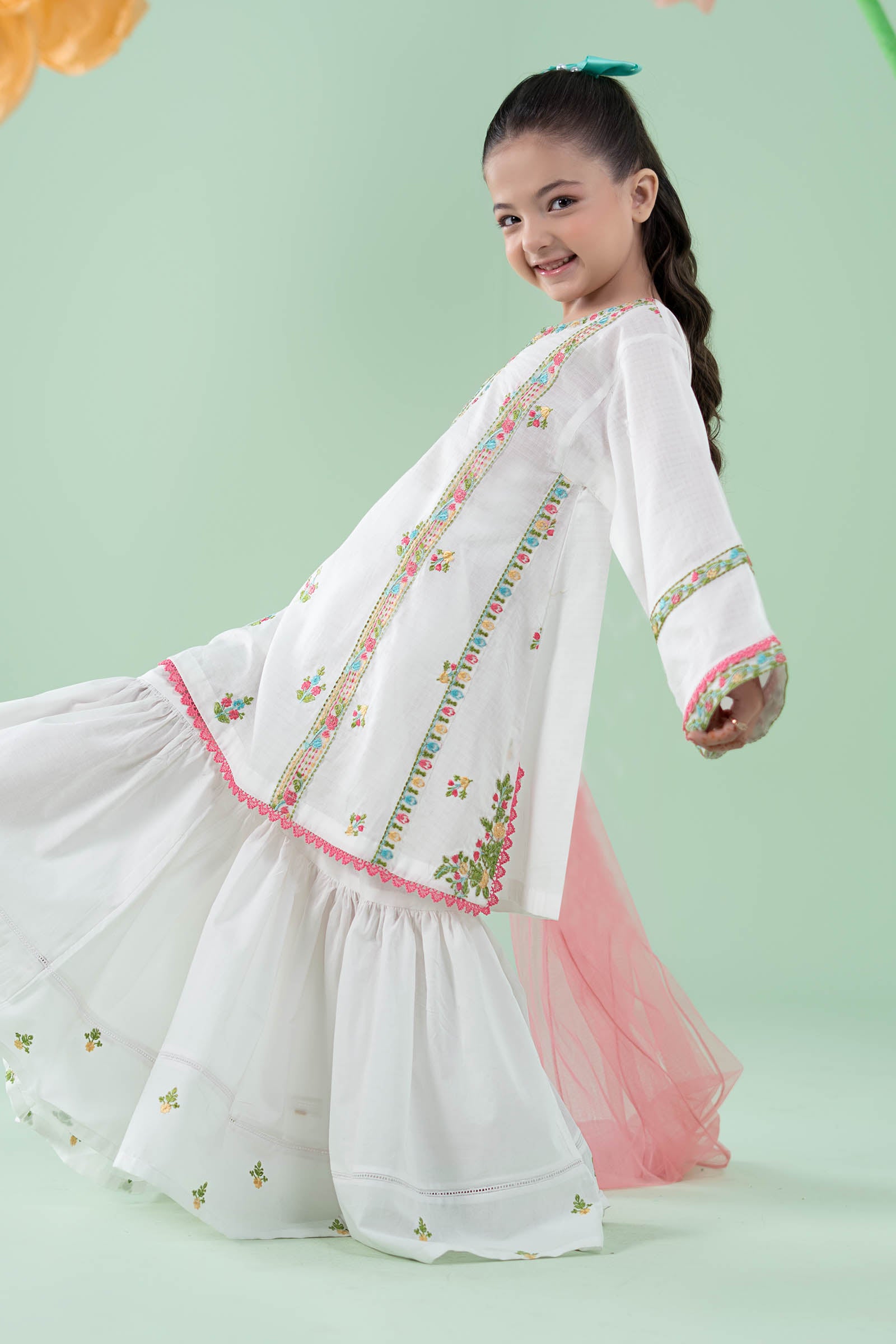 3 Piece Embroidered Dobby Suit