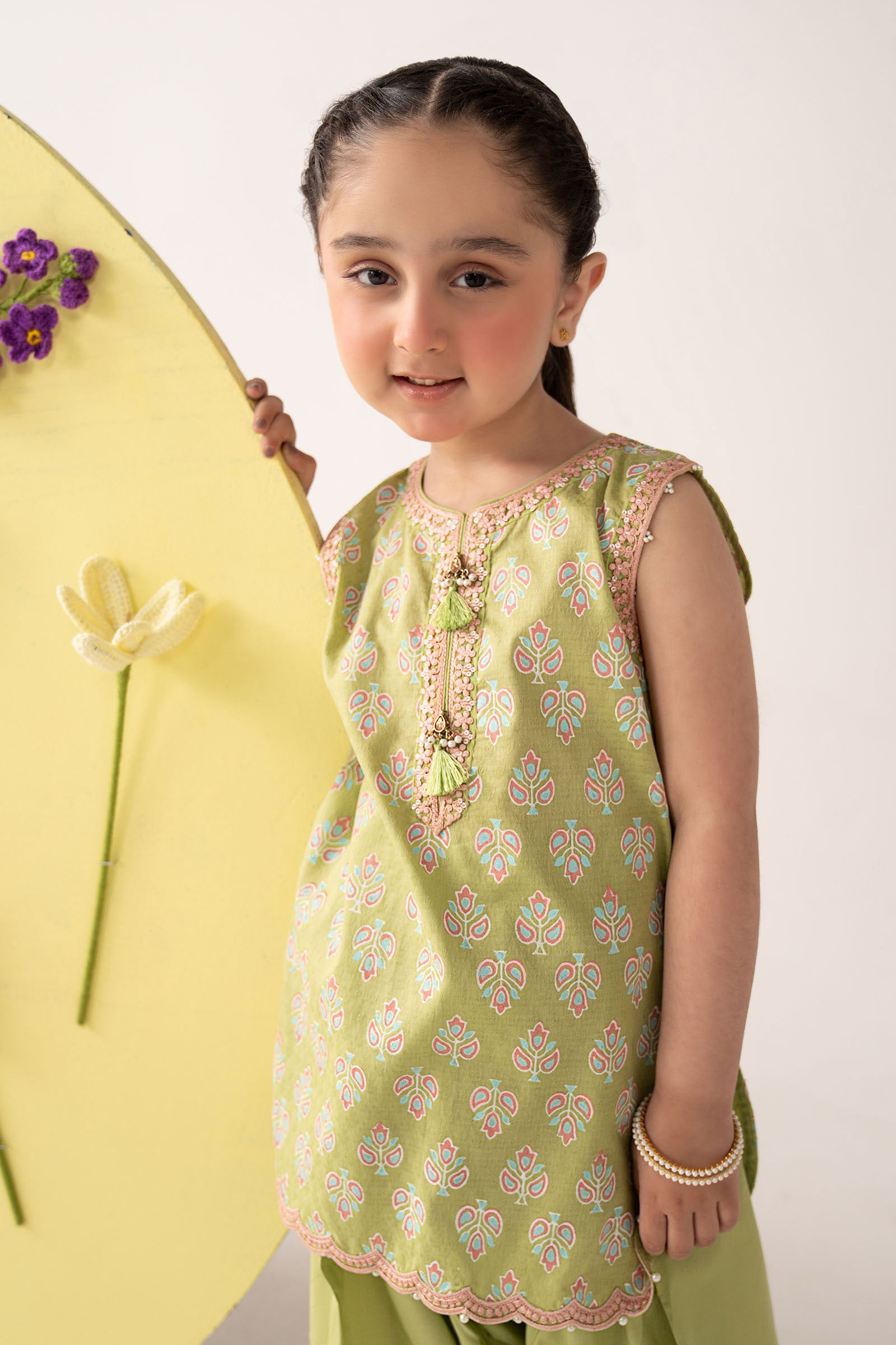 2 Piece Embroidered Dobby Lawn Suit