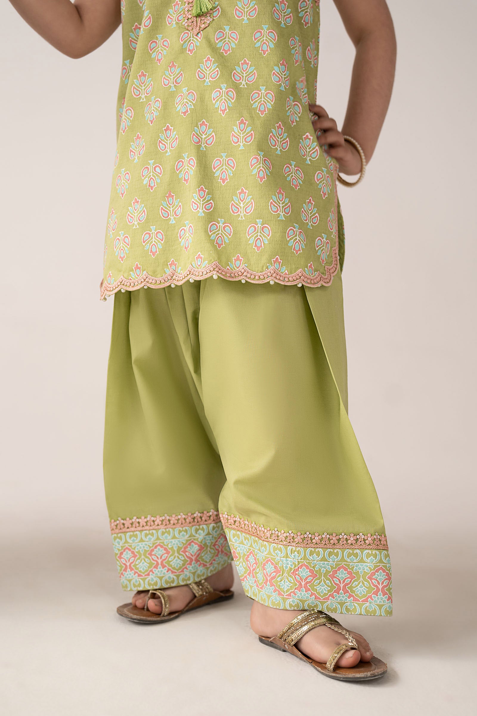 2 Piece Embroidered Dobby Lawn Suit