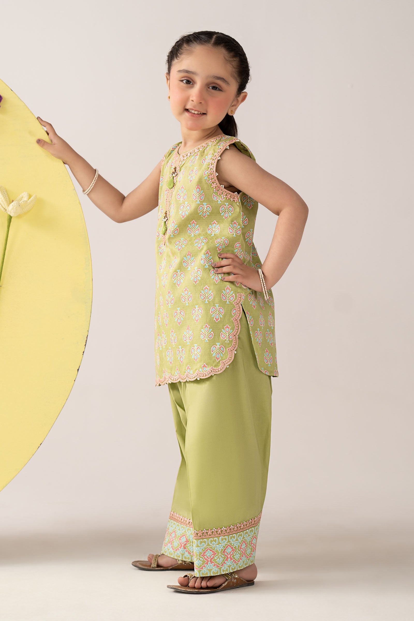 2 Piece Embroidered Dobby Lawn Suit