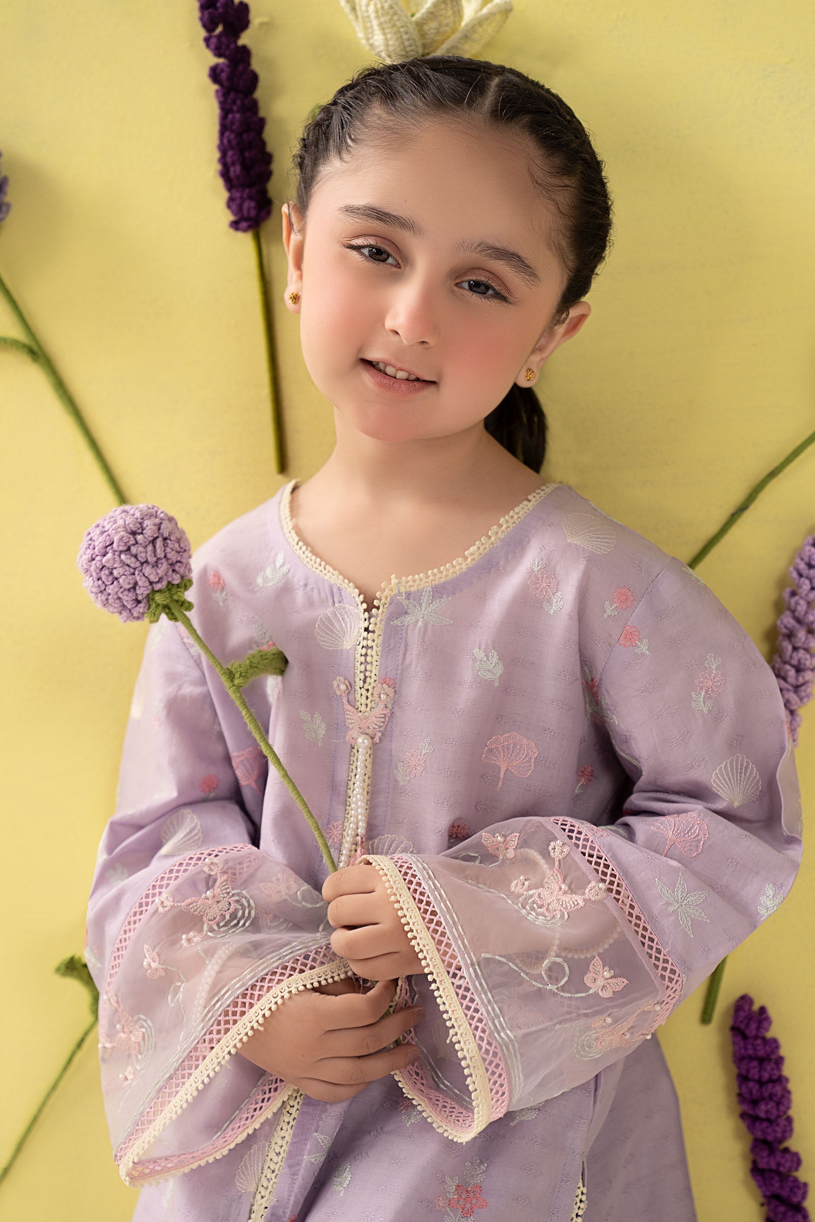 2 Piece Embroidered Dobby Lawn Suit