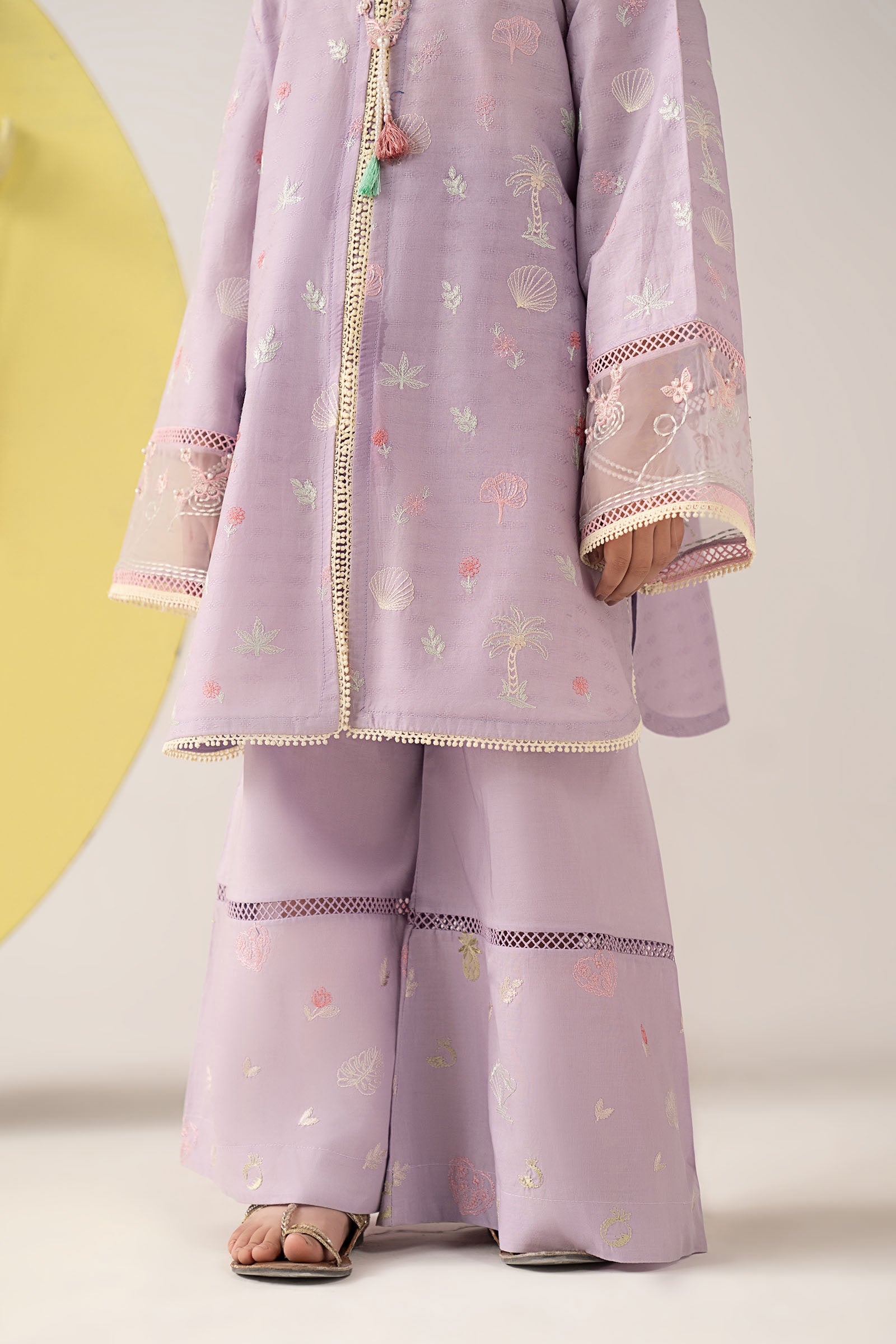 2 Piece Embroidered Dobby Lawn Suit