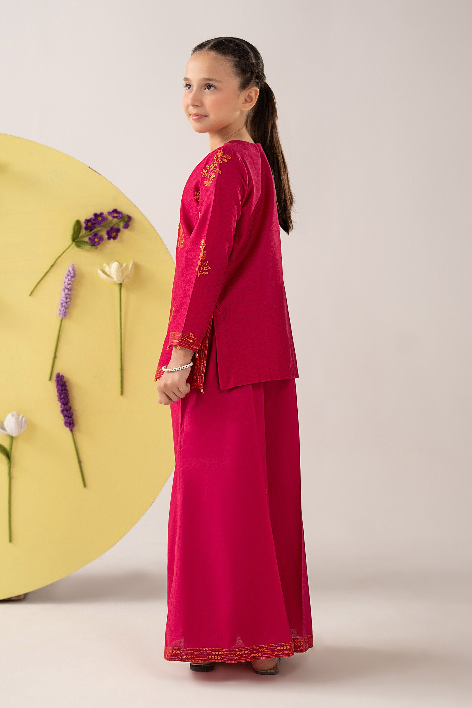 2 Piece Embroidered Dobby Lawn Suit