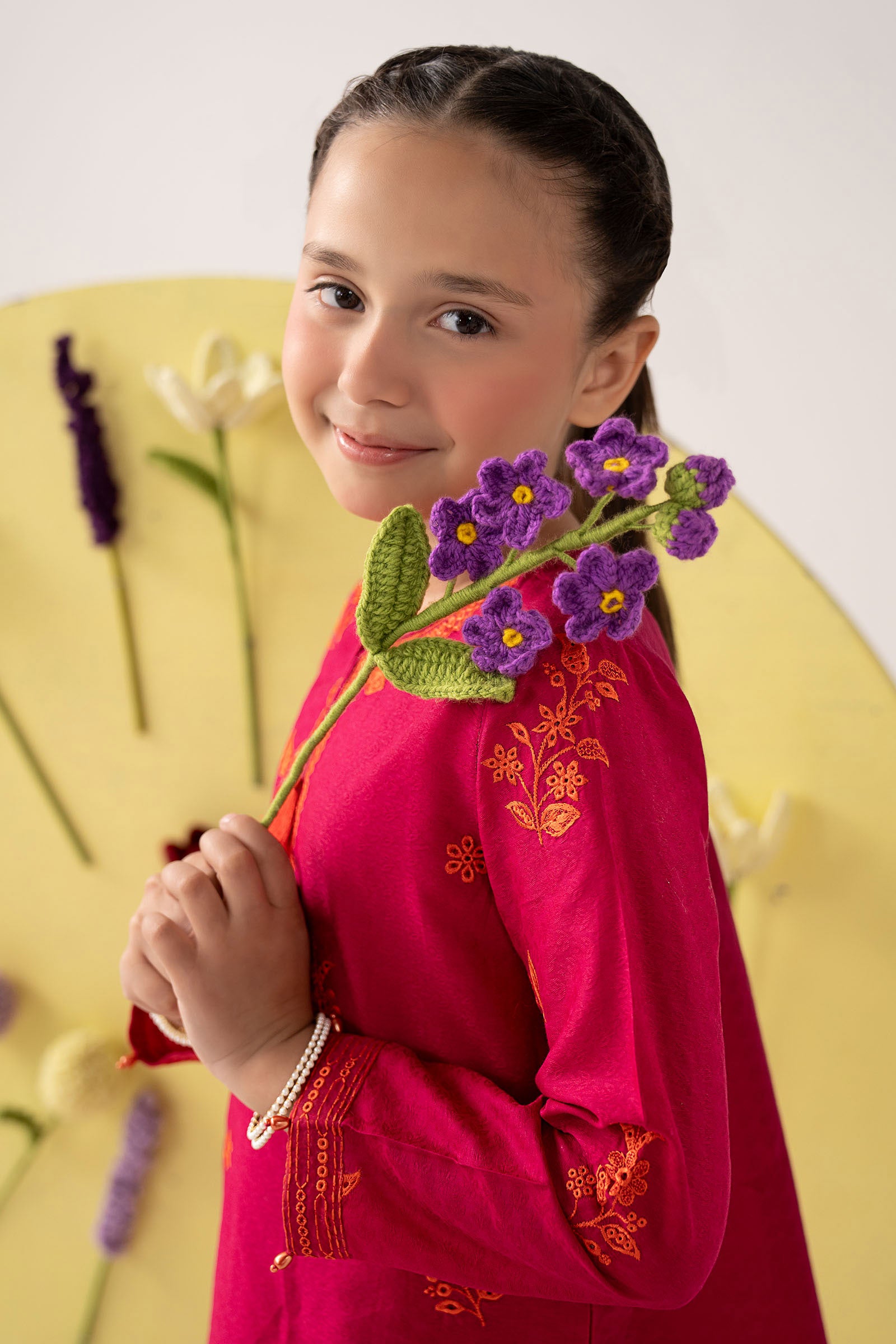 2 Piece Embroidered Dobby Lawn Suit