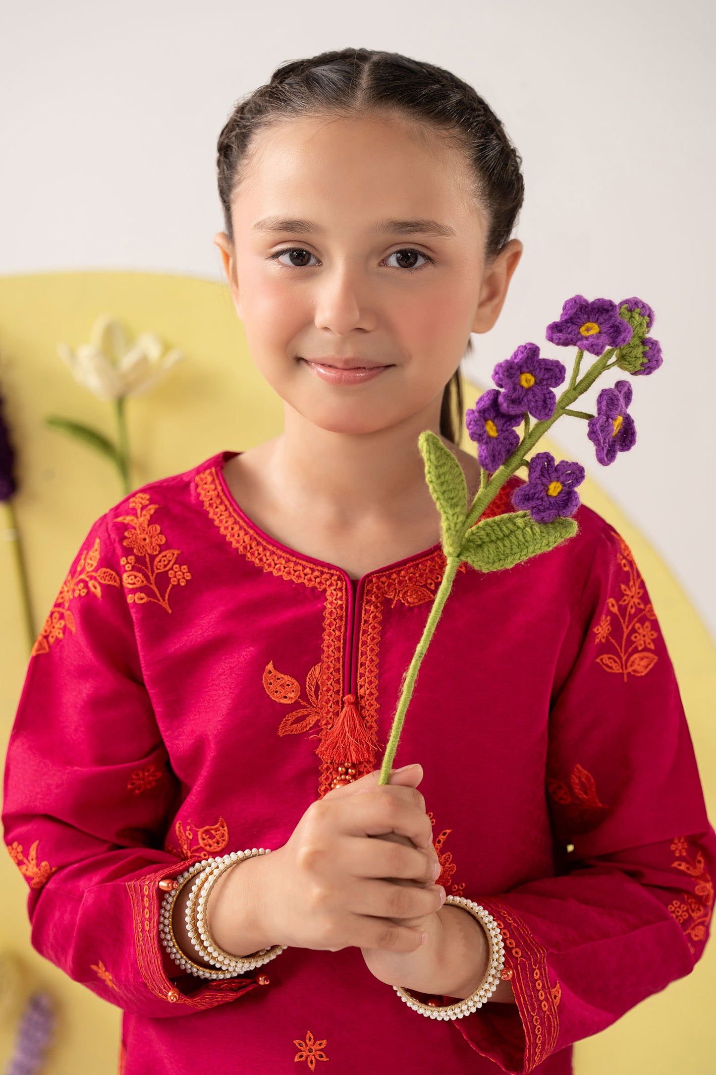 2 Piece Embroidered Dobby Lawn Suit