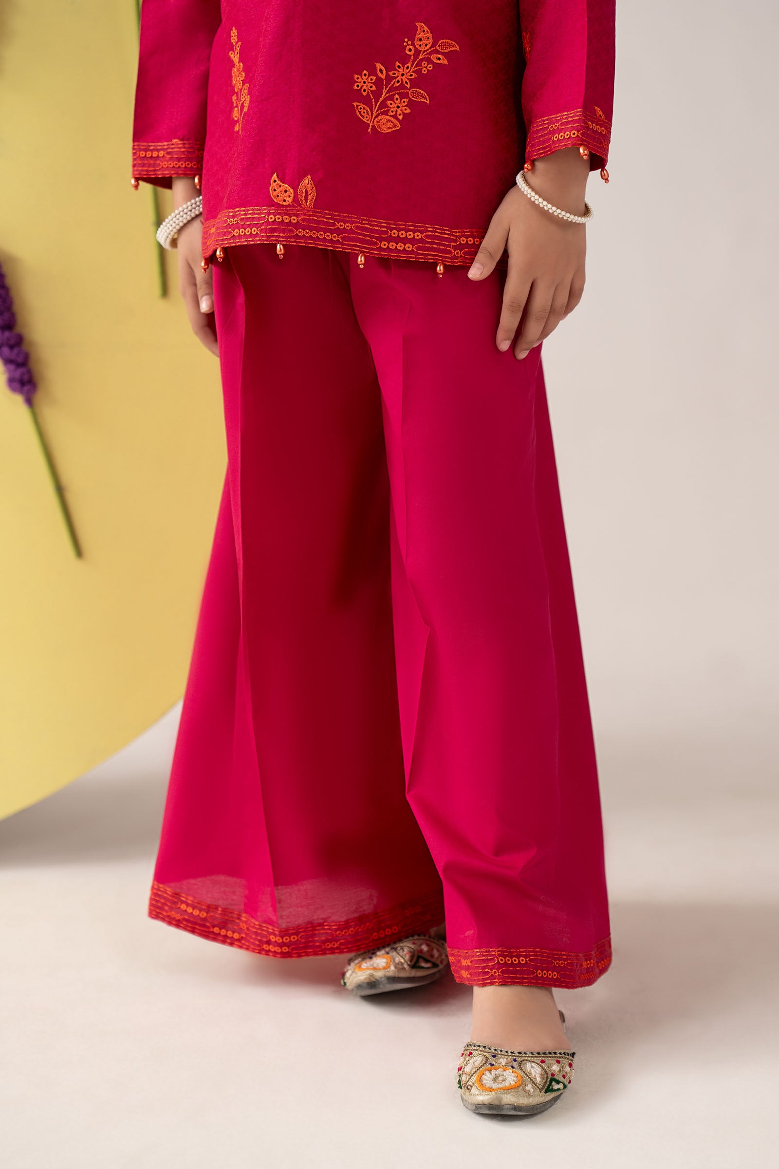 2 Piece Embroidered Dobby Lawn Suit