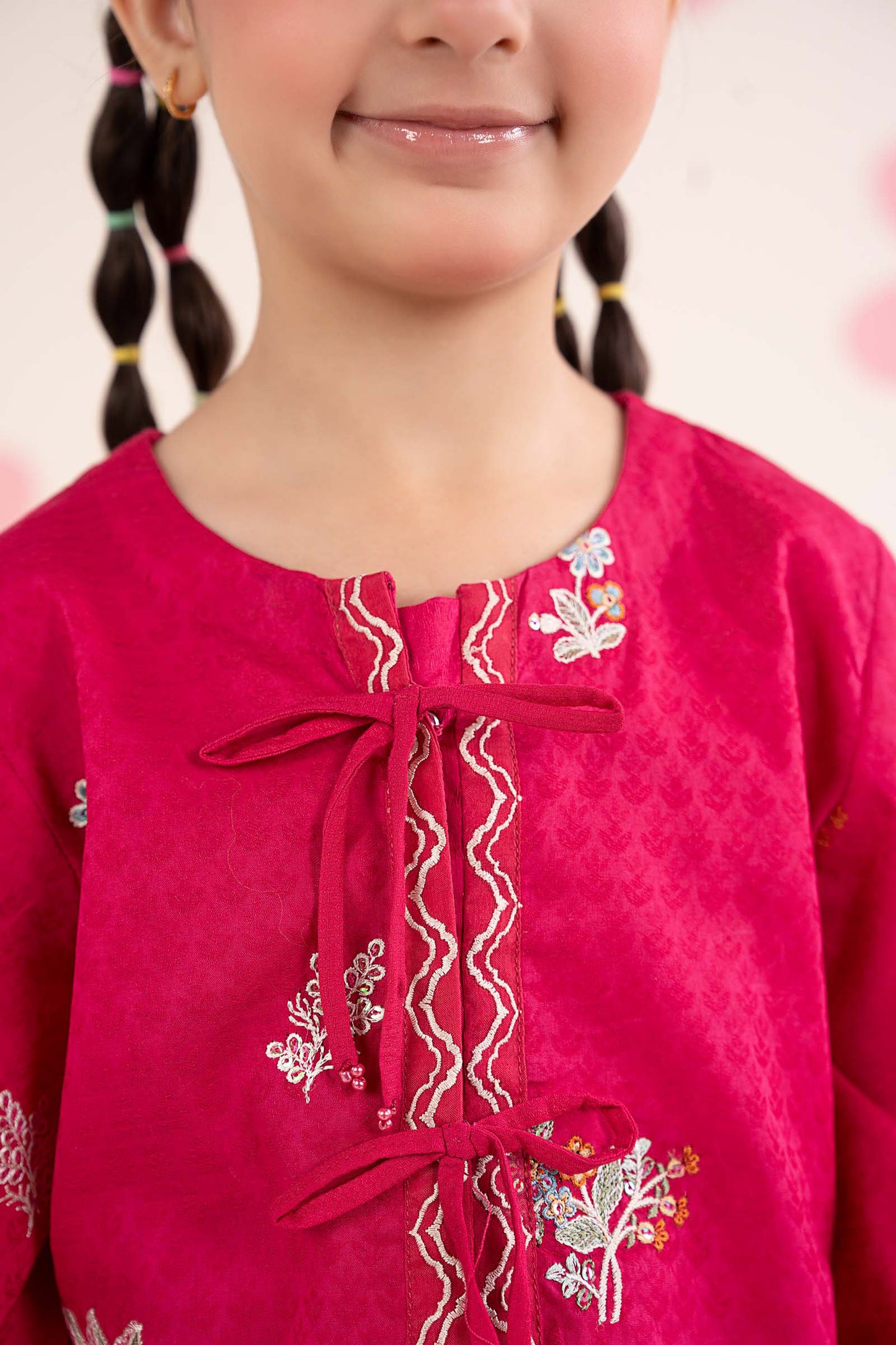 2 Piece Embroidered Dobby Jacquard Suit