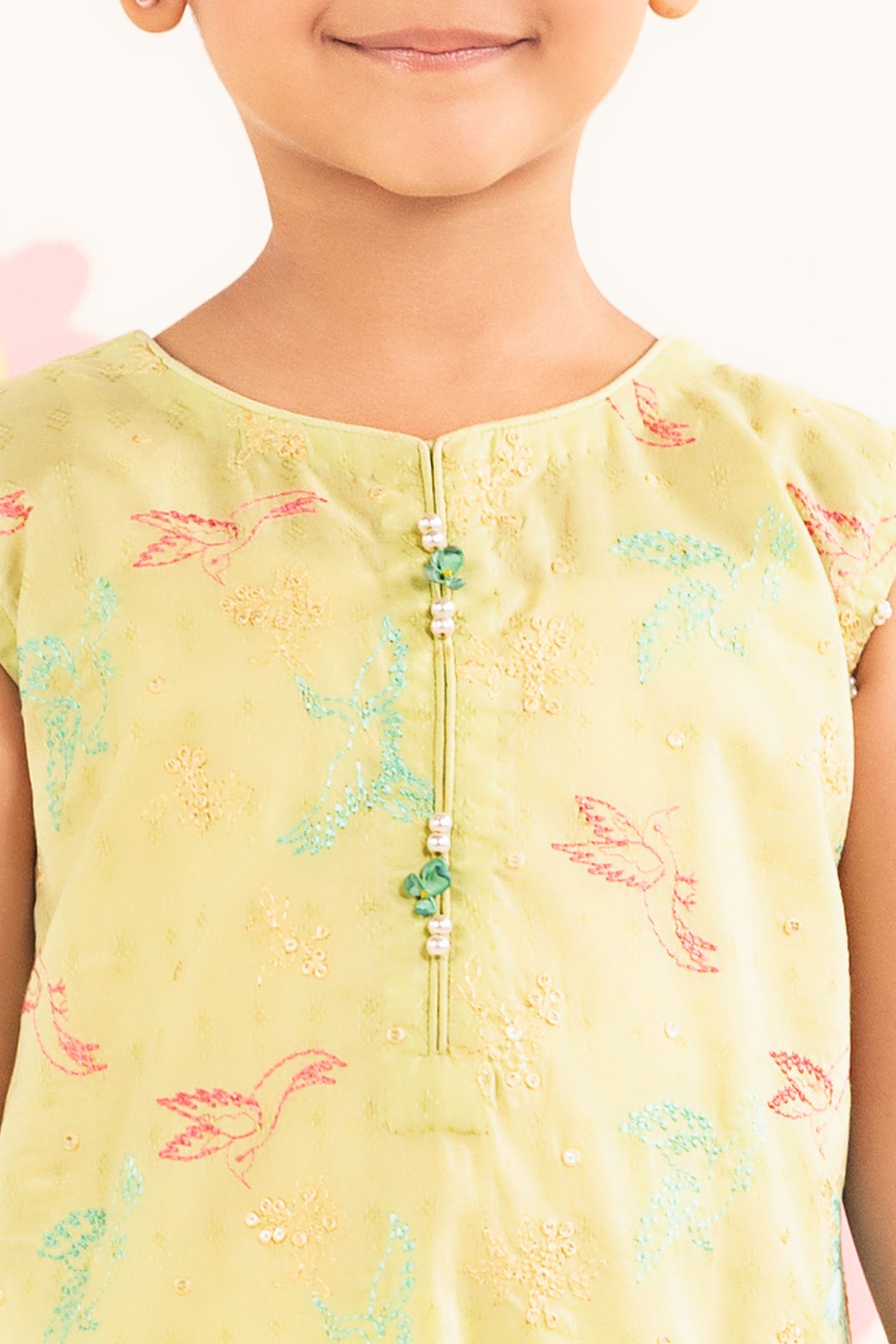 2 Piece Embroidered Dobby Lawn Suit