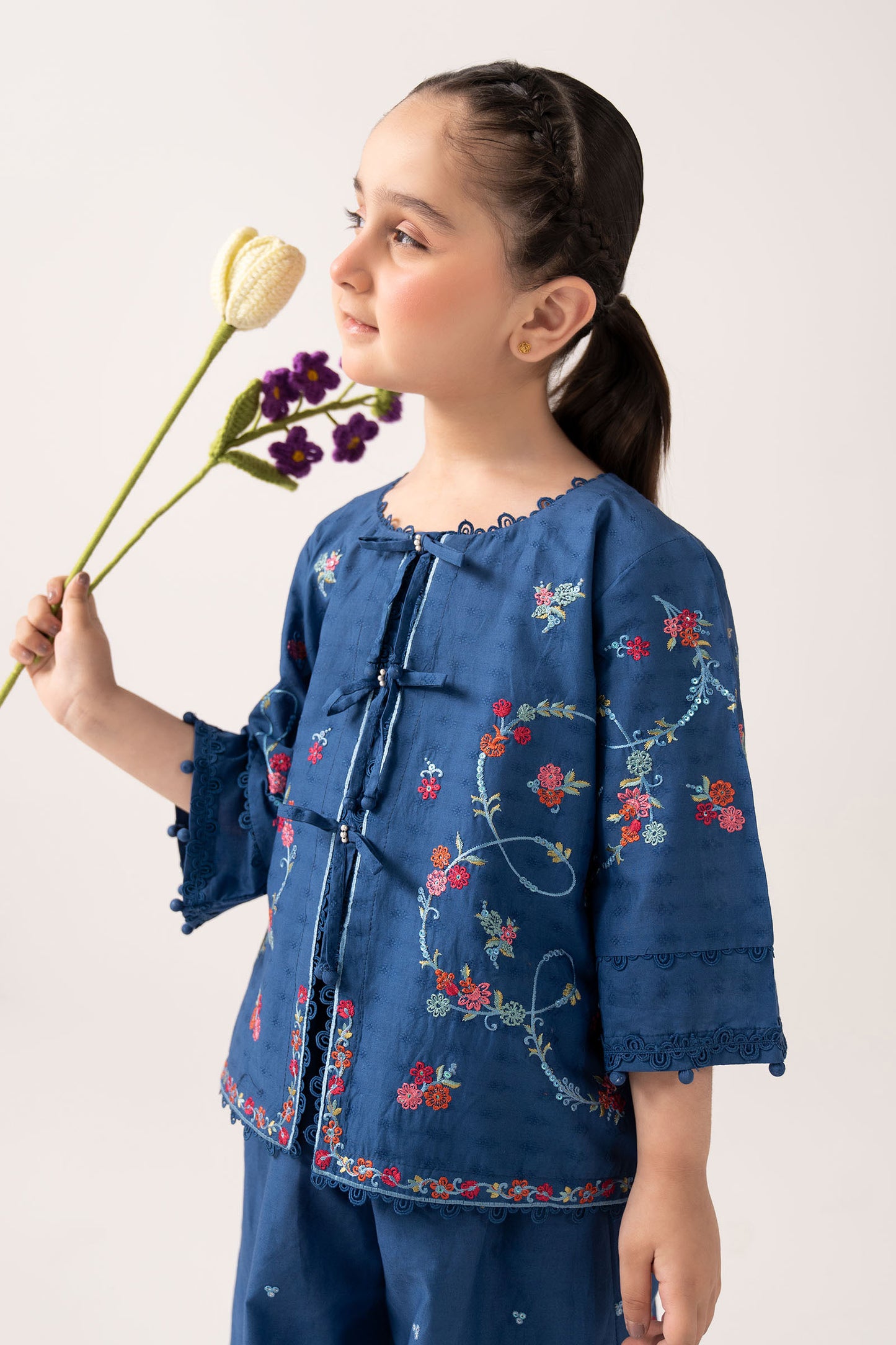 2 Piece Embroidered Dobby Lawn Suit
