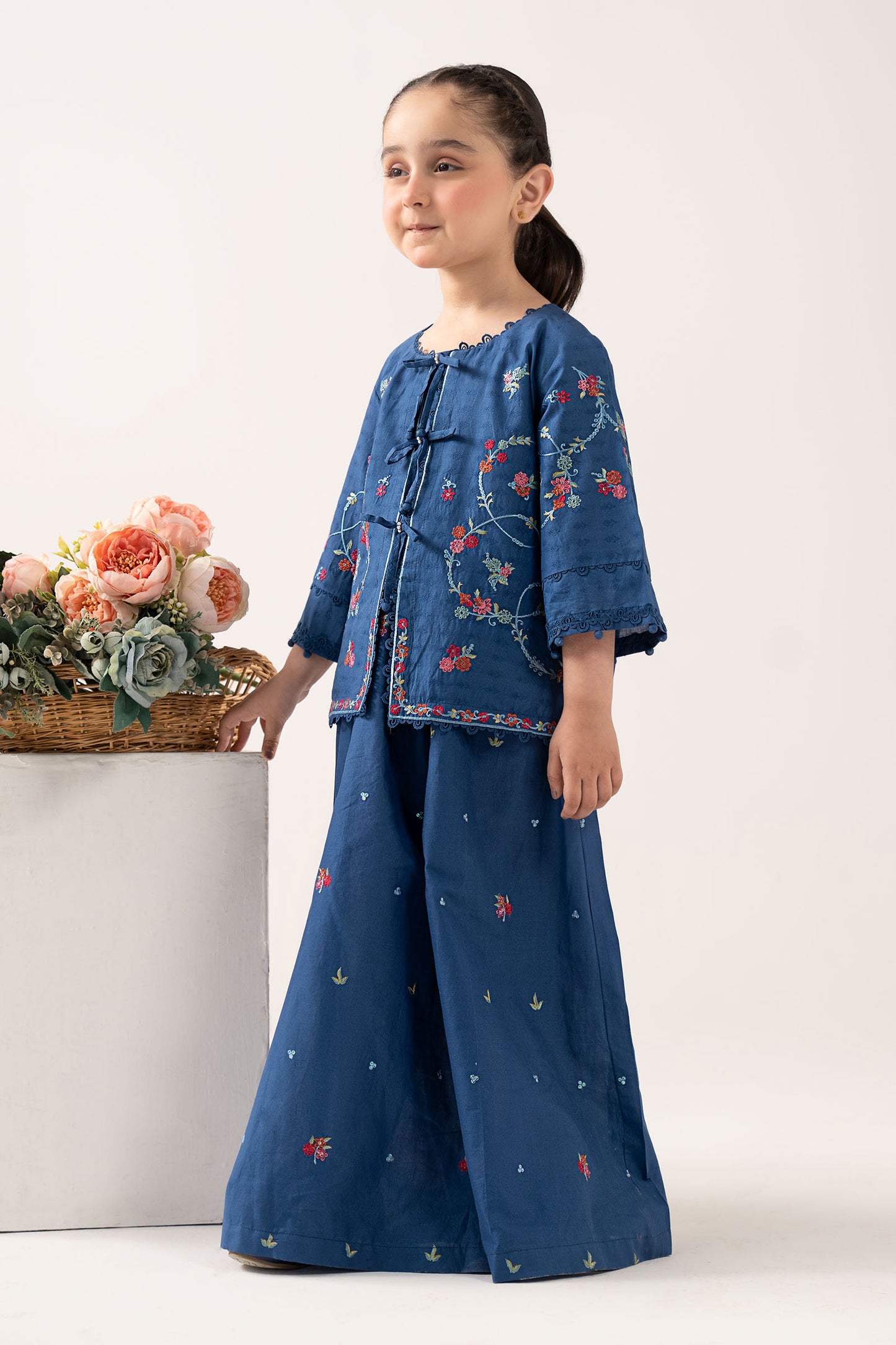 2 Piece Embroidered Dobby Lawn Suit