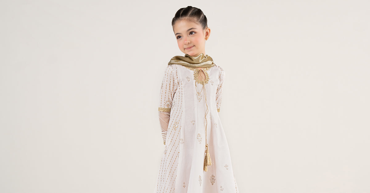 3 Piece Embroidered Dobby Suit