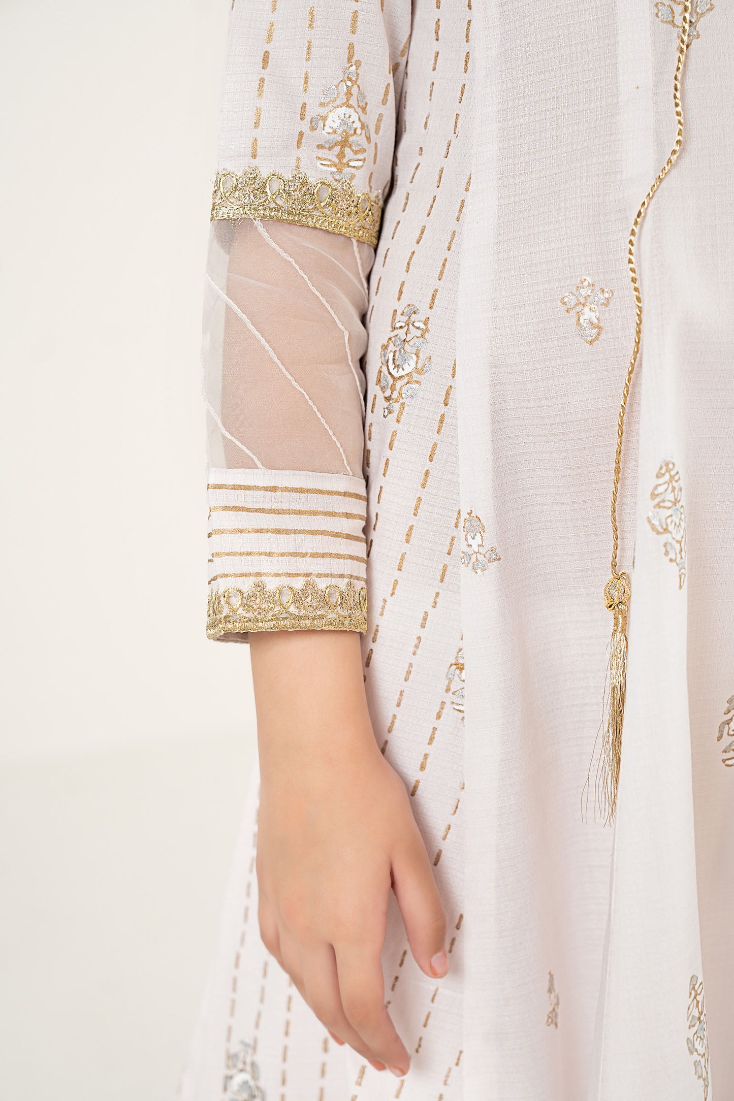 3 Piece Embroidered Dobby Suit