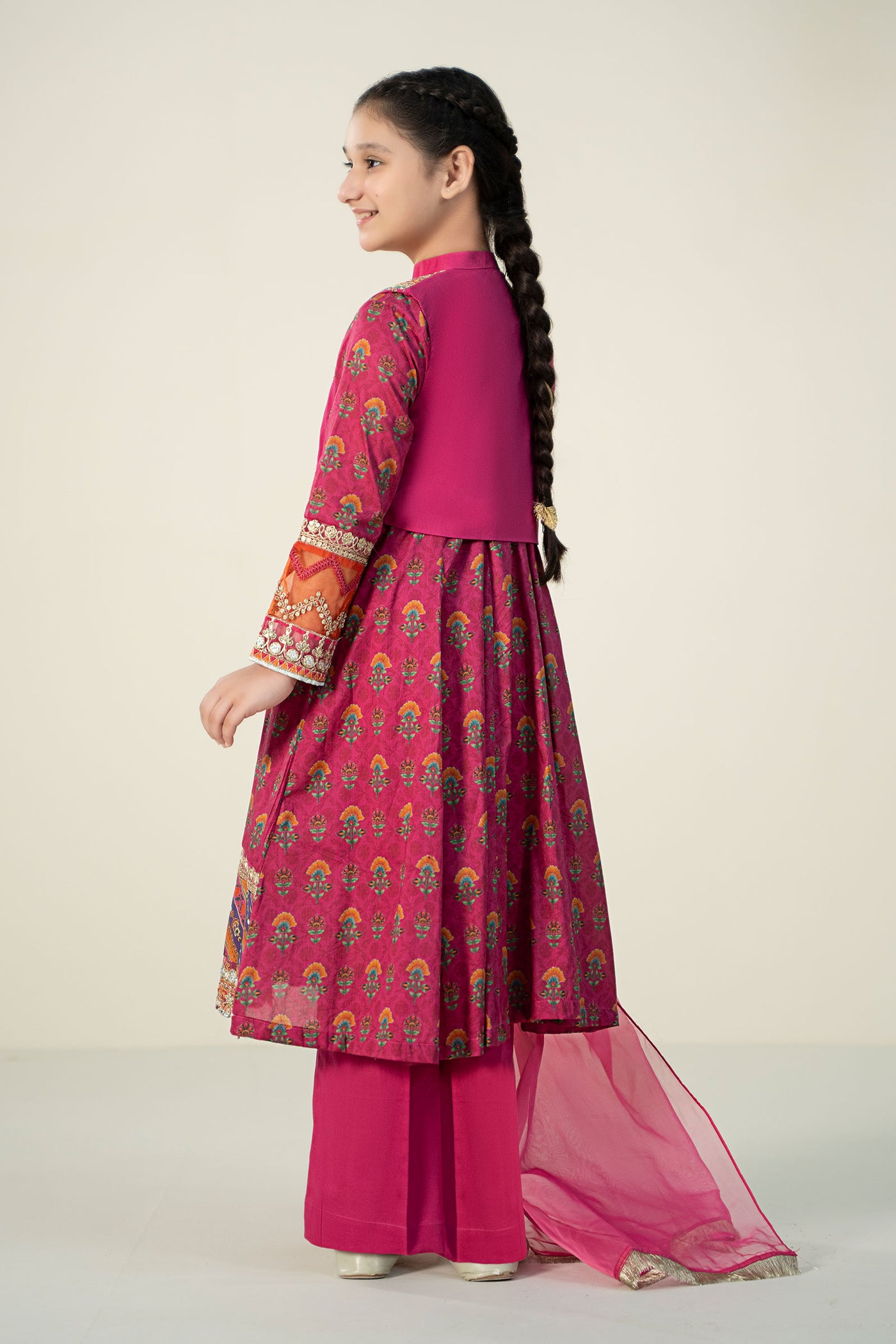 4 Piece Embroidered Frock