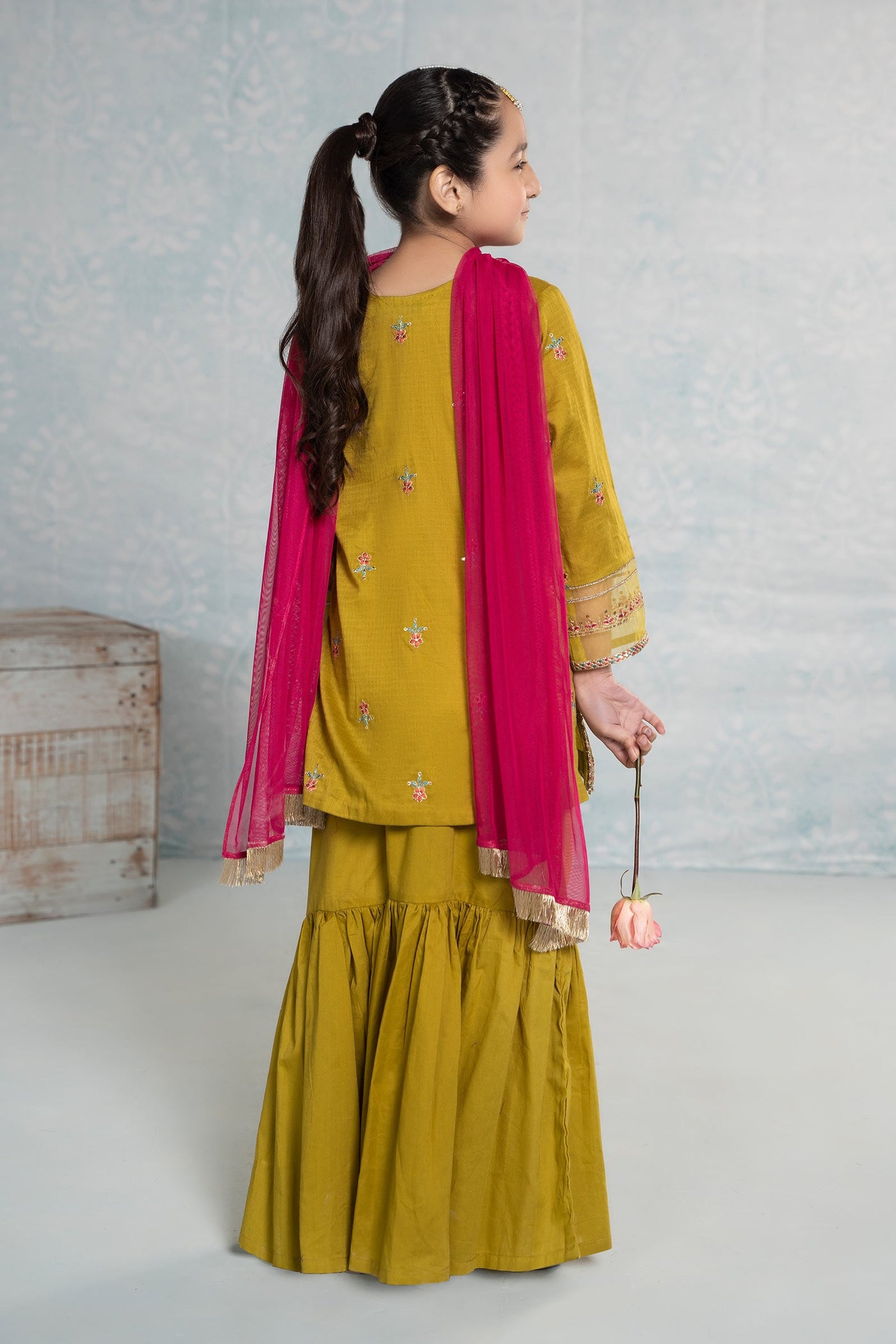 3 Piece Embroidered Dobby Suit | MKD-EF24-01