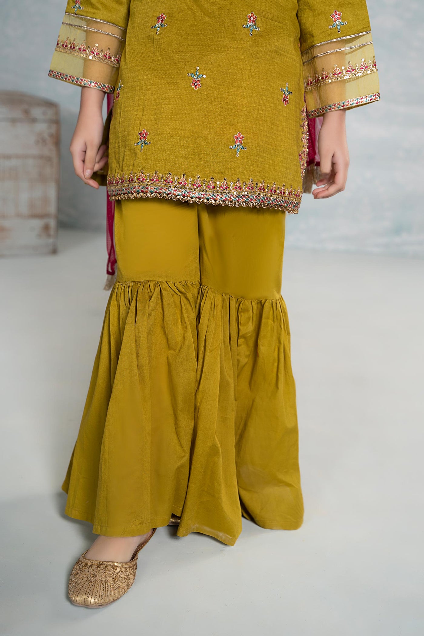 3 Piece Embroidered Dobby Suit | MKD-EF24-01