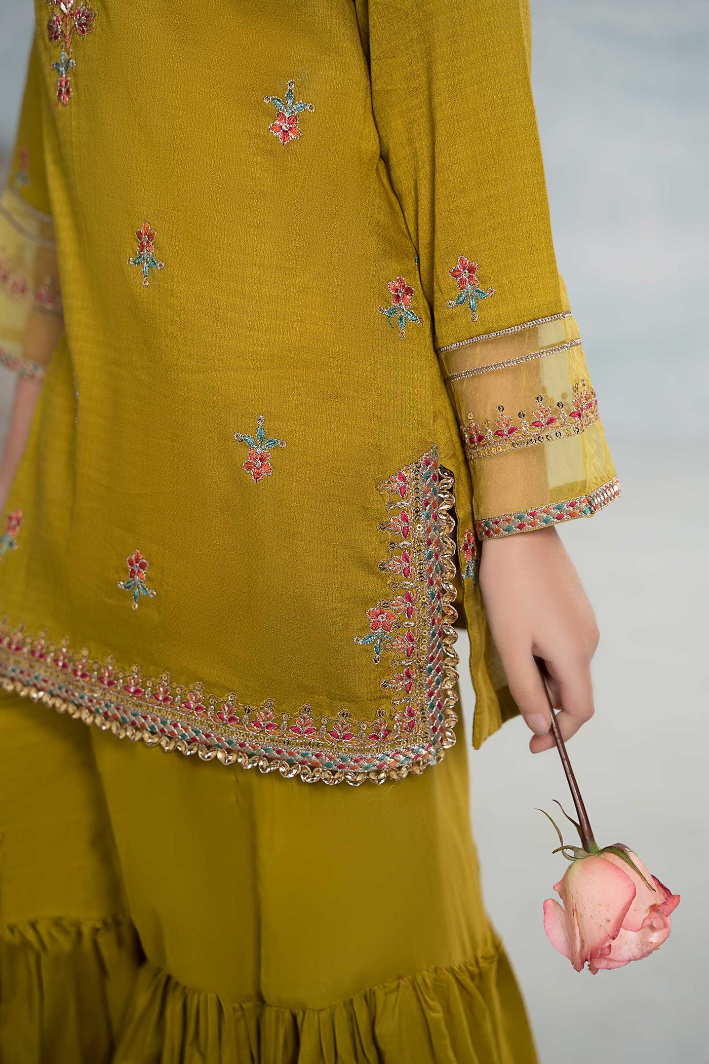 3 Piece Embroidered Dobby Suit | MKD-EF24-01