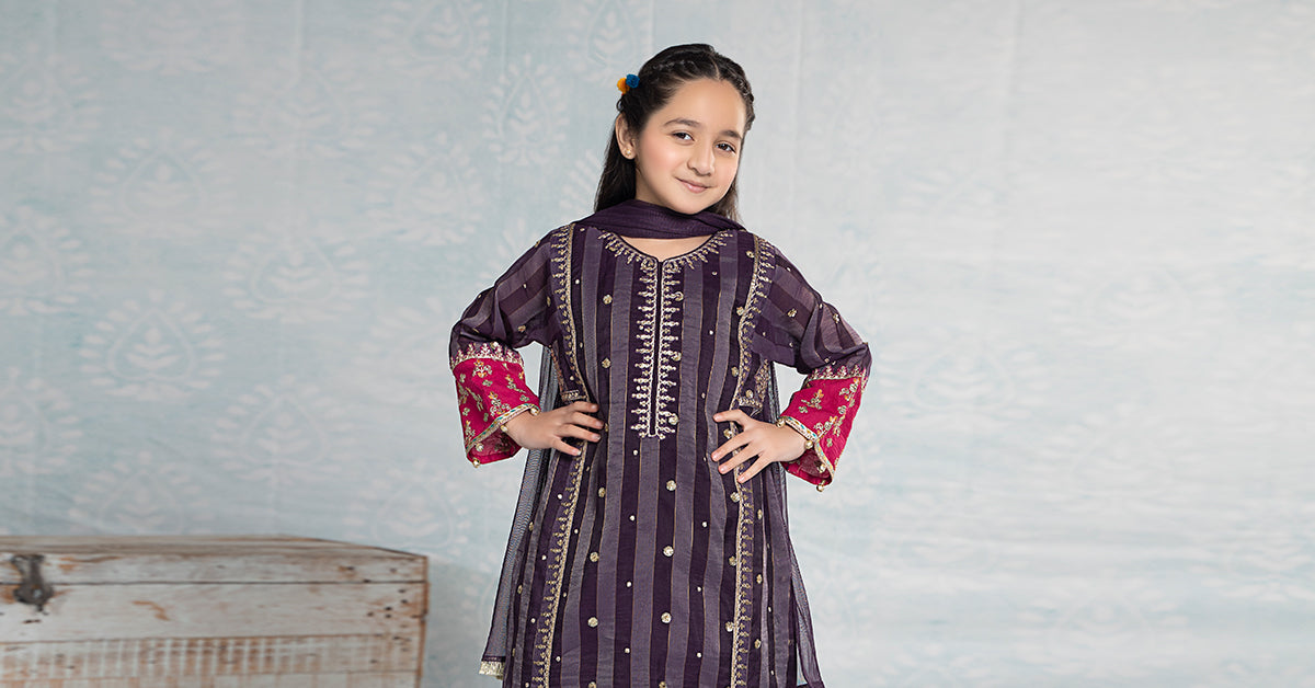 3 Piece Embroidered Yarn Dyed Suit