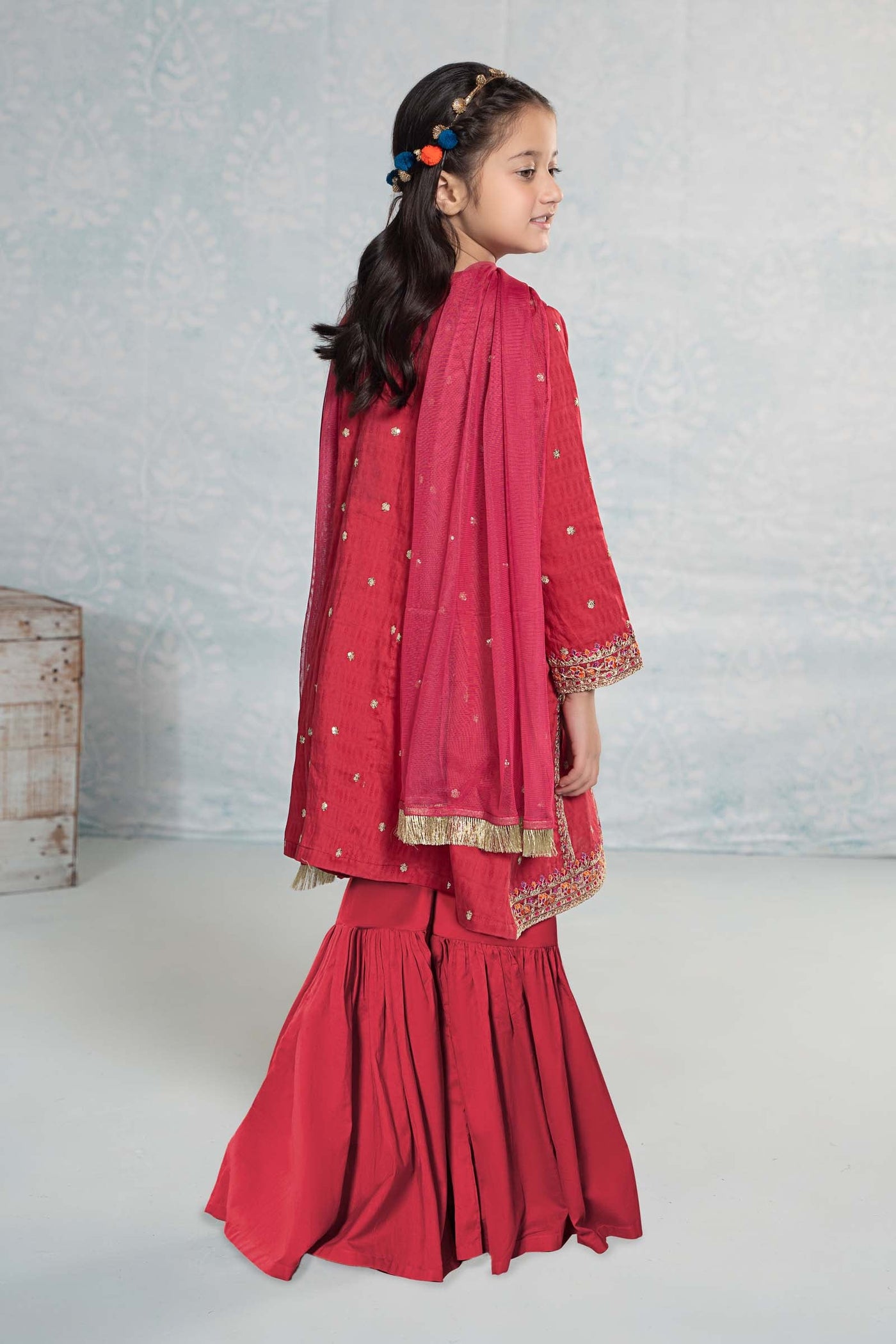 3 Piece Embroidered Dobby Suit | MKD-EF24-10