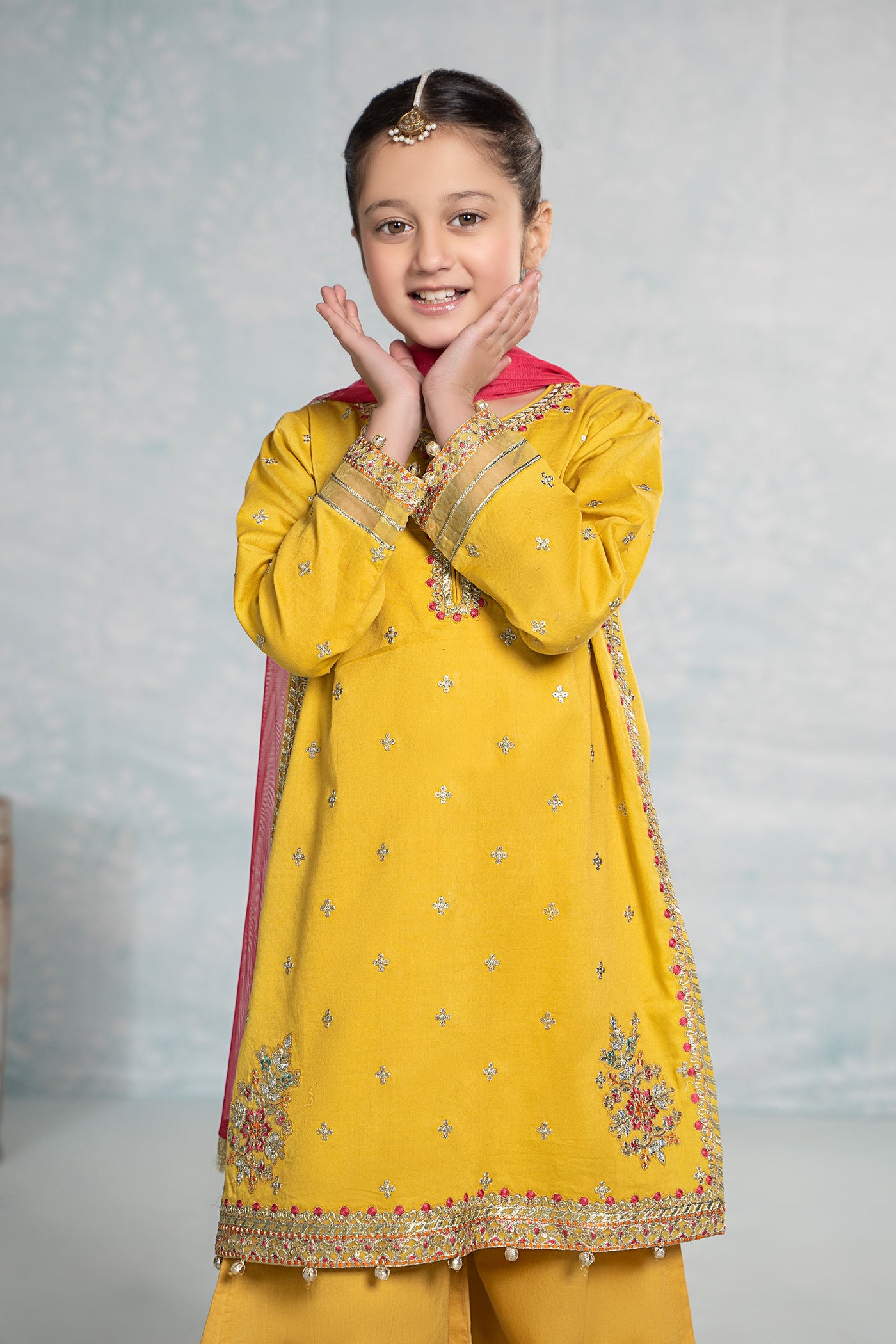 3 Piece Embroidered Dobby Suit