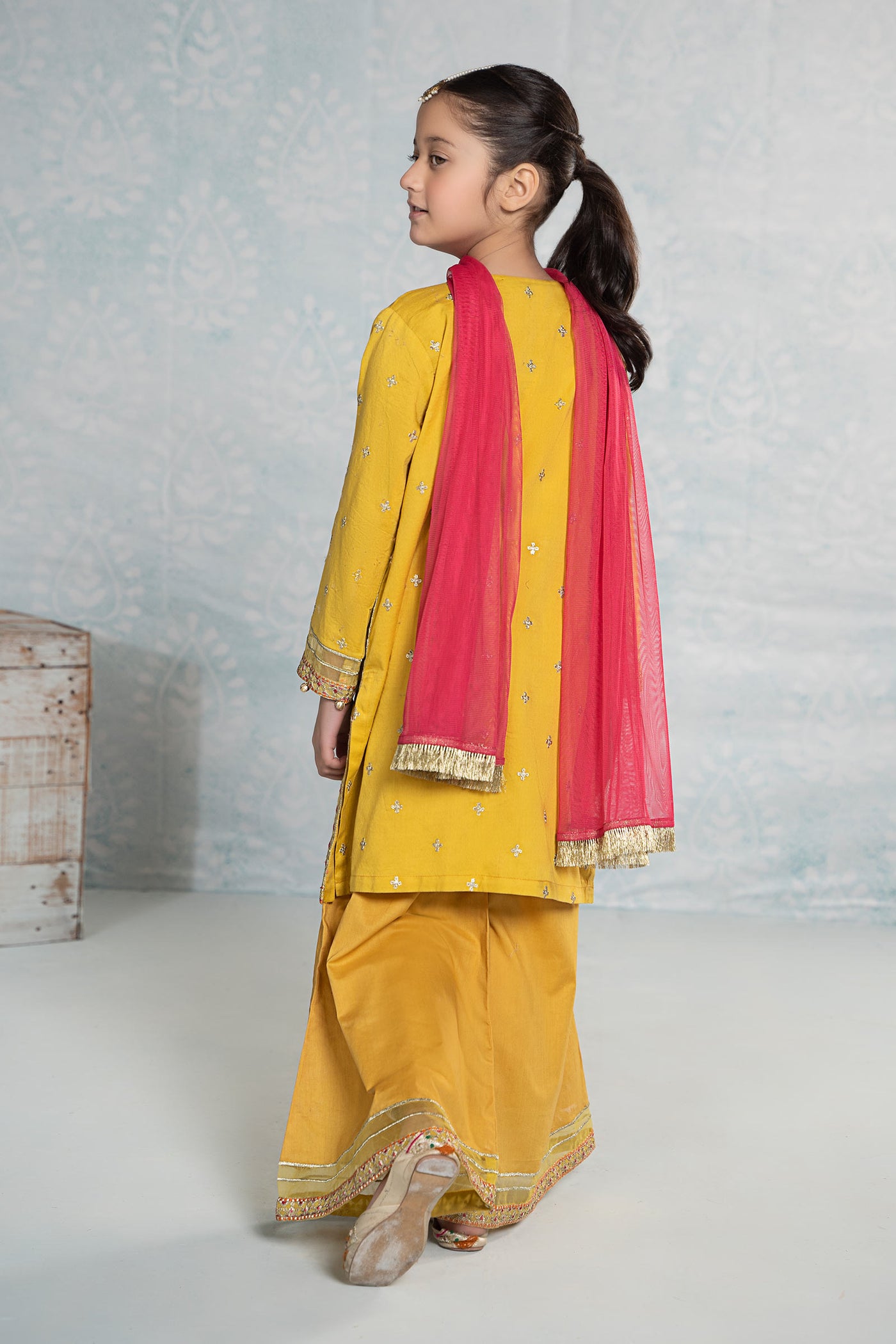 3 Piece Embroidered Dobby Suit