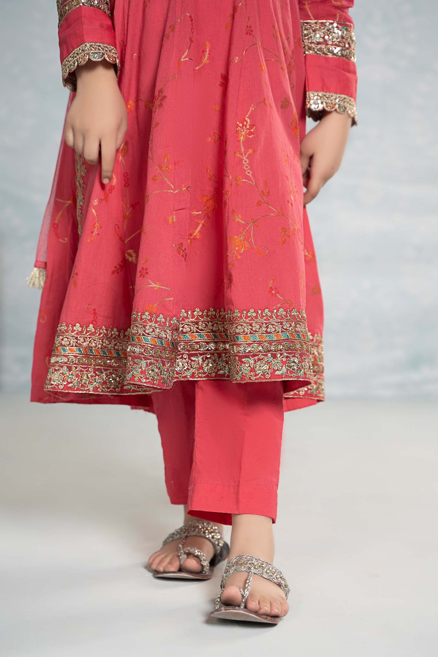 3 Piece Embroidered Jacquard Broshiasuit