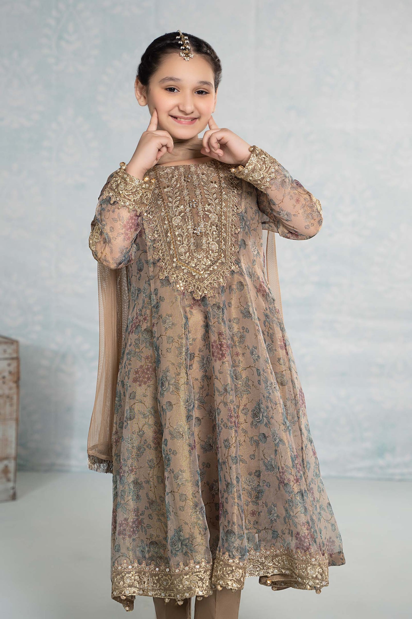 3 Piece Masoori Net Suit