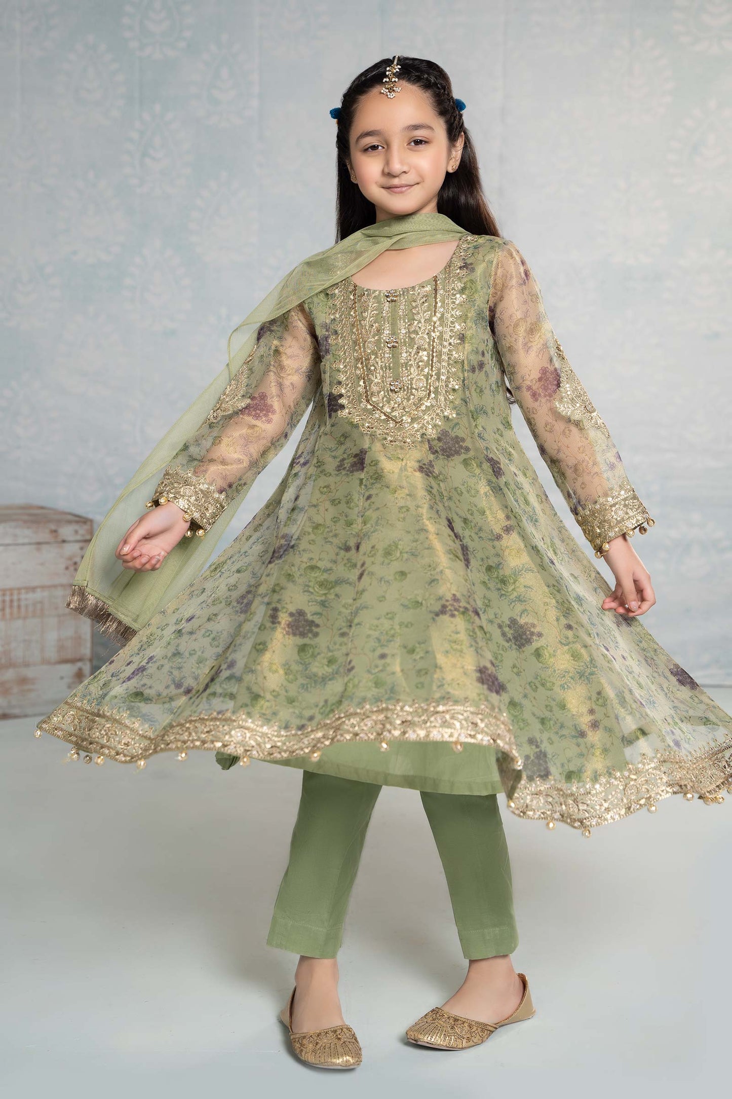 3 Piece Masoori Net Suit