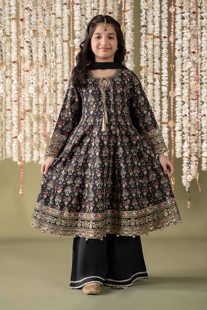 3 Piece Embroidered Lawn Suit All Products MDF2505-023-BLK