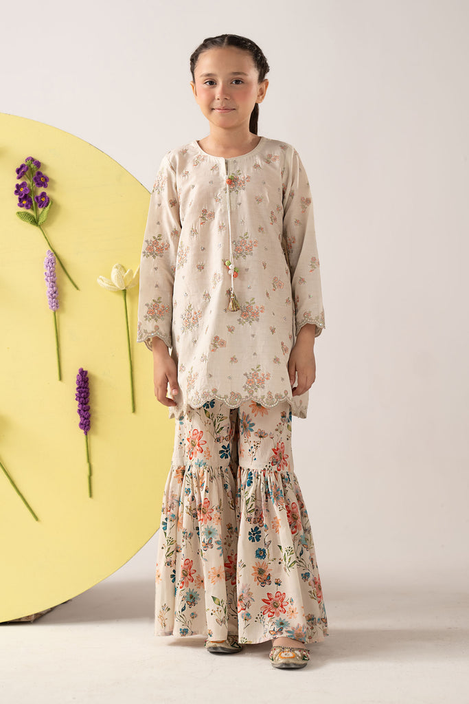 Maria B 2 Piece Embroidered Dobby Lawn Suit, view 1