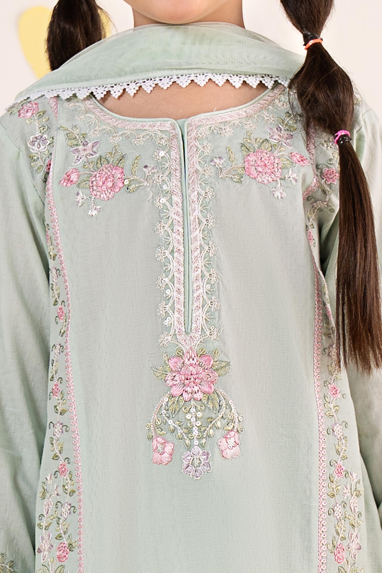 3 Piece Embroidered Dobby Lawn Suit