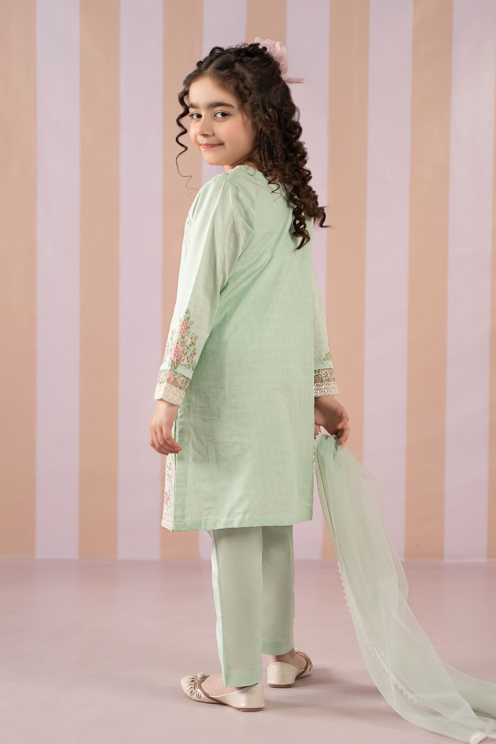 3 Piece Embroidered Dobby Lawn Suit