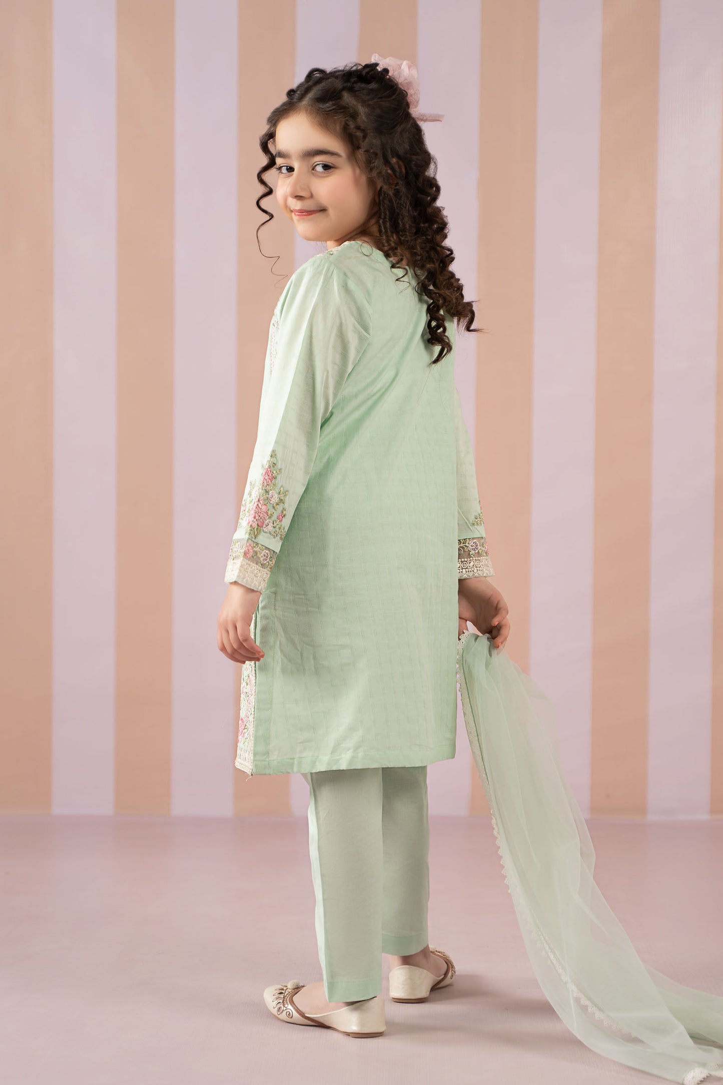 3 Piece Embroidered Dobby Lawn Suit