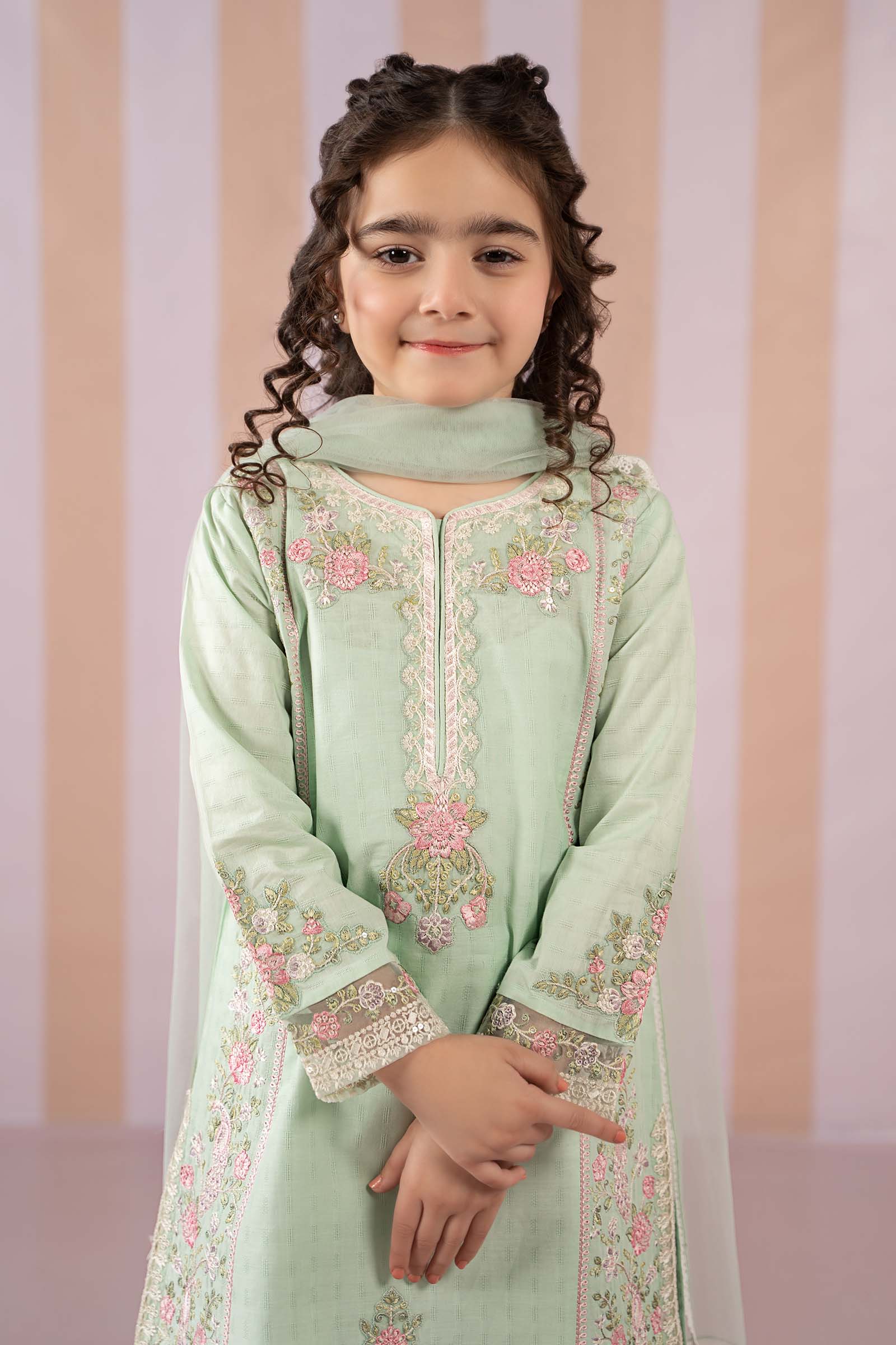 3 Piece Embroidered Dobby Lawn Suit