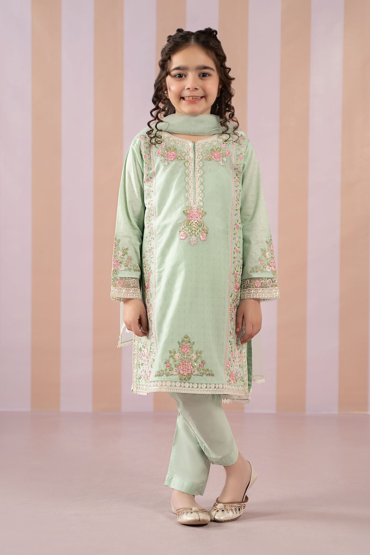 3 Piece Embroidered Dobby Lawn Suit