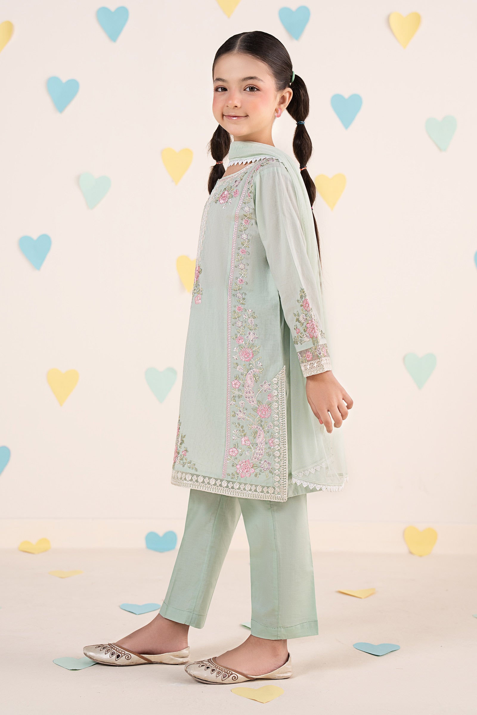 3 Piece Embroidered Dobby Lawn Suit
