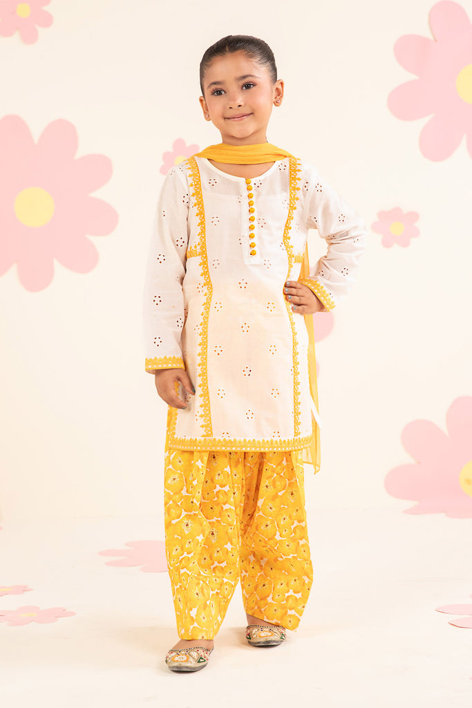 Maria B 3 Piece Embroidered Lawn Suit, view 1