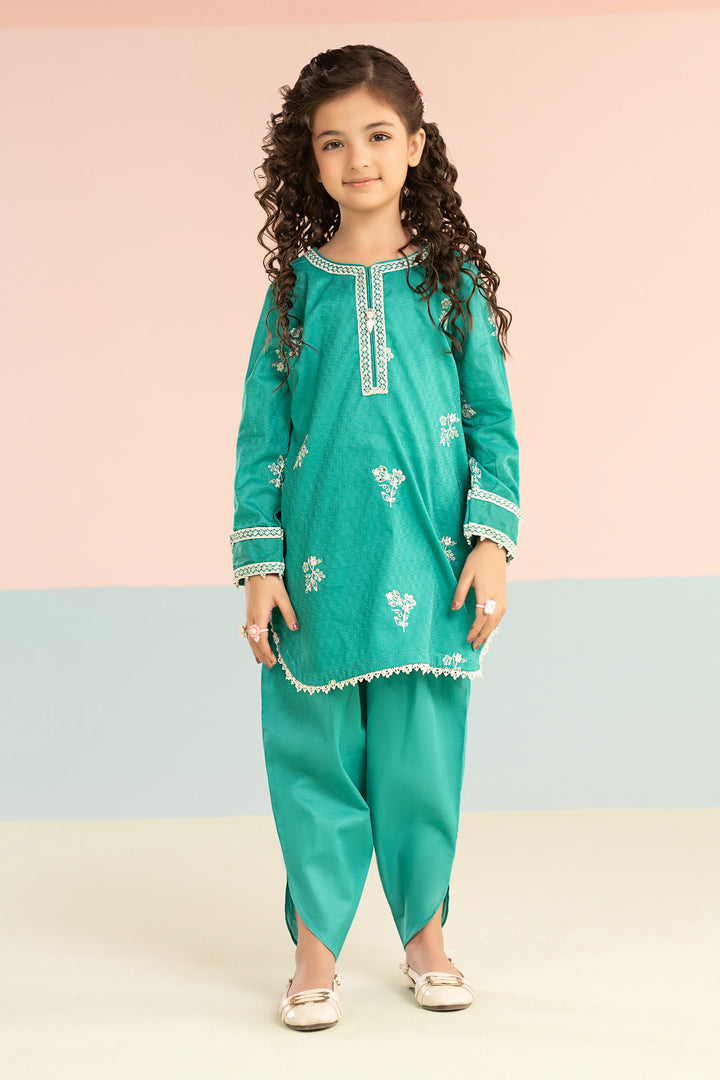 2 Piece Embroidered Dobby Lawn Suit All Products MDF2601-023-SGR