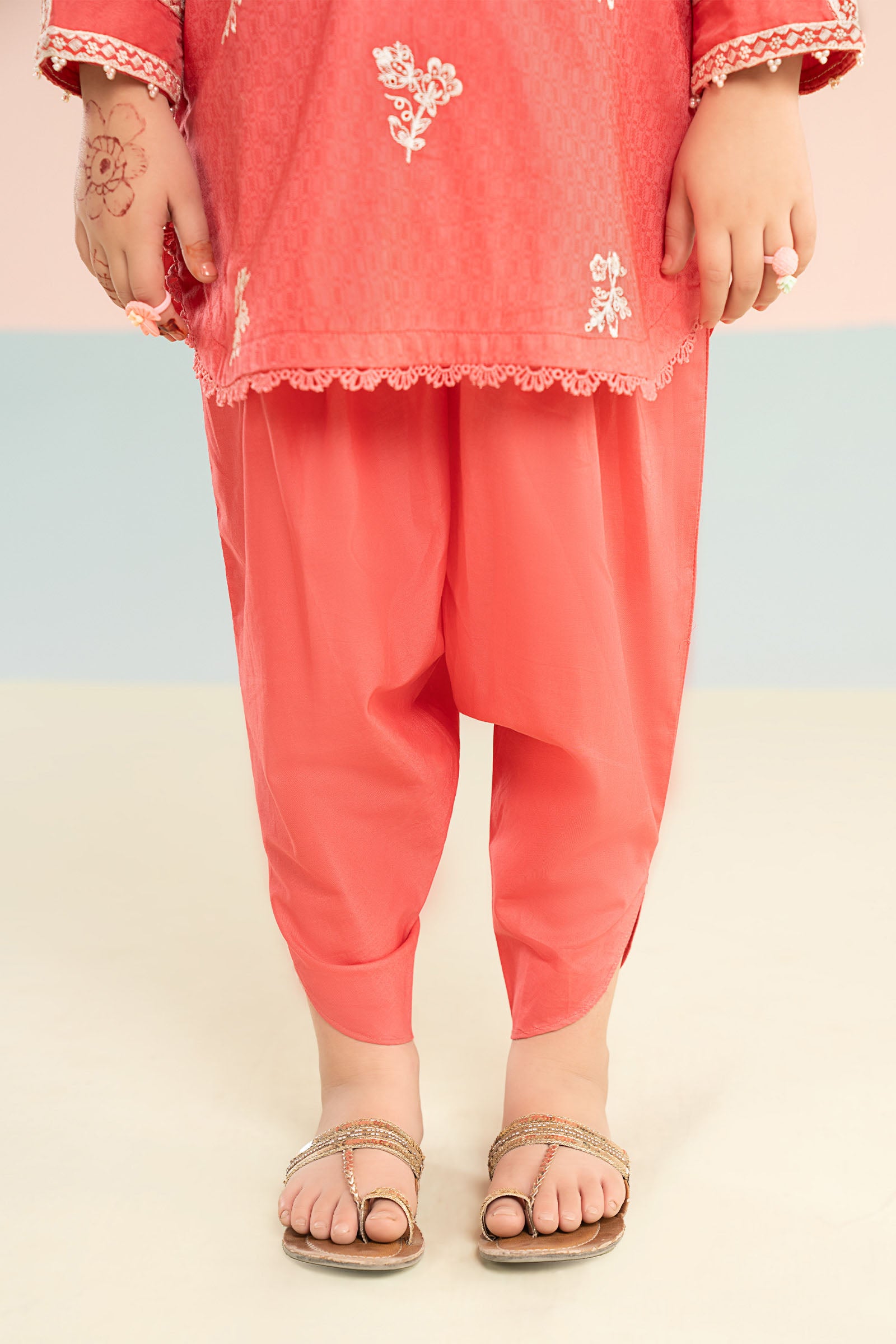 2 Piece Embroidered Dobby Lawn Suit