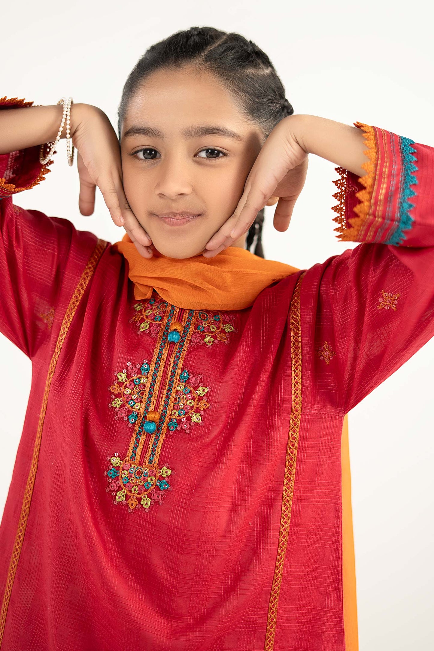 3 Piece Embroidered Cotton Suit