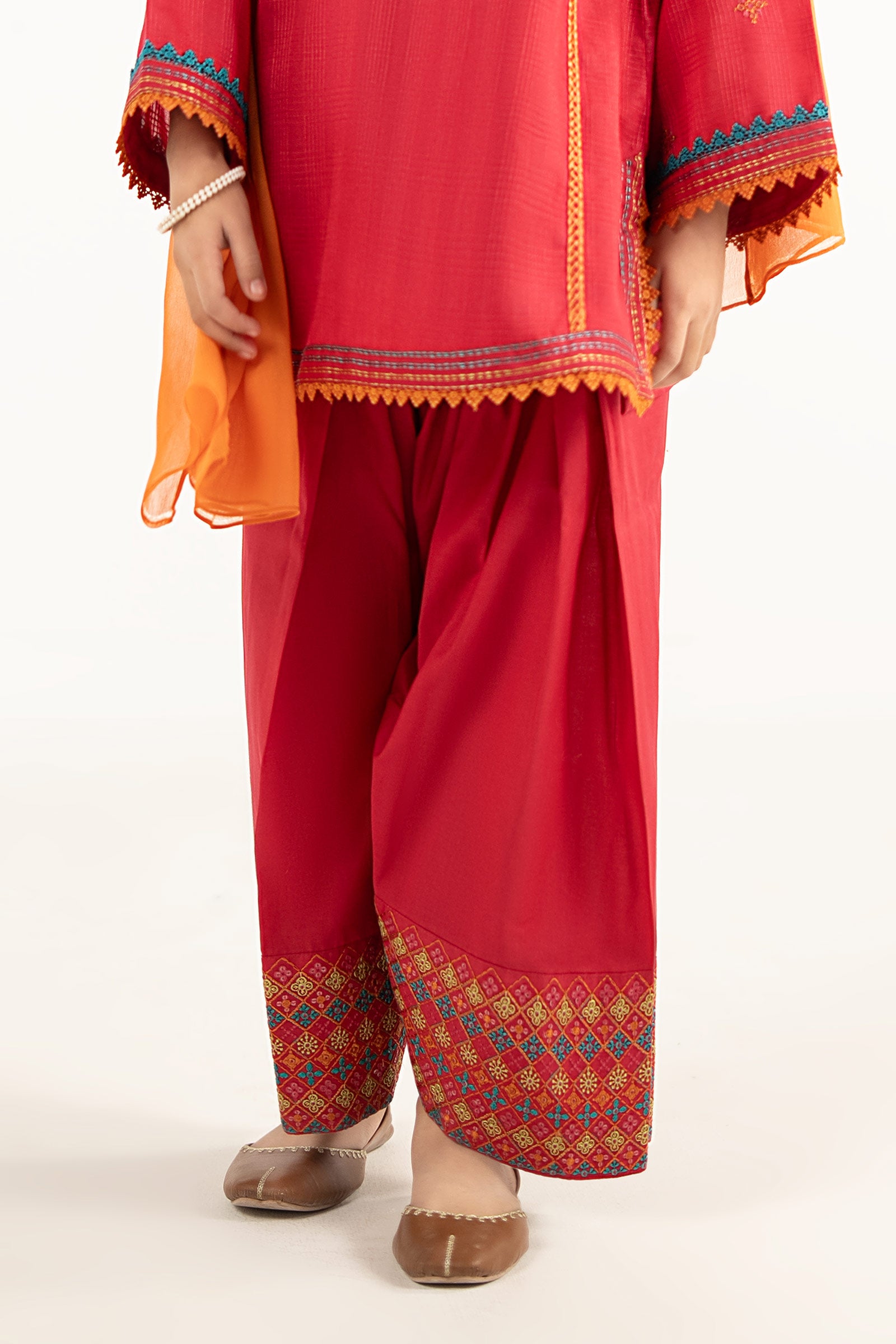 3 Piece Embroidered Cotton Suit
