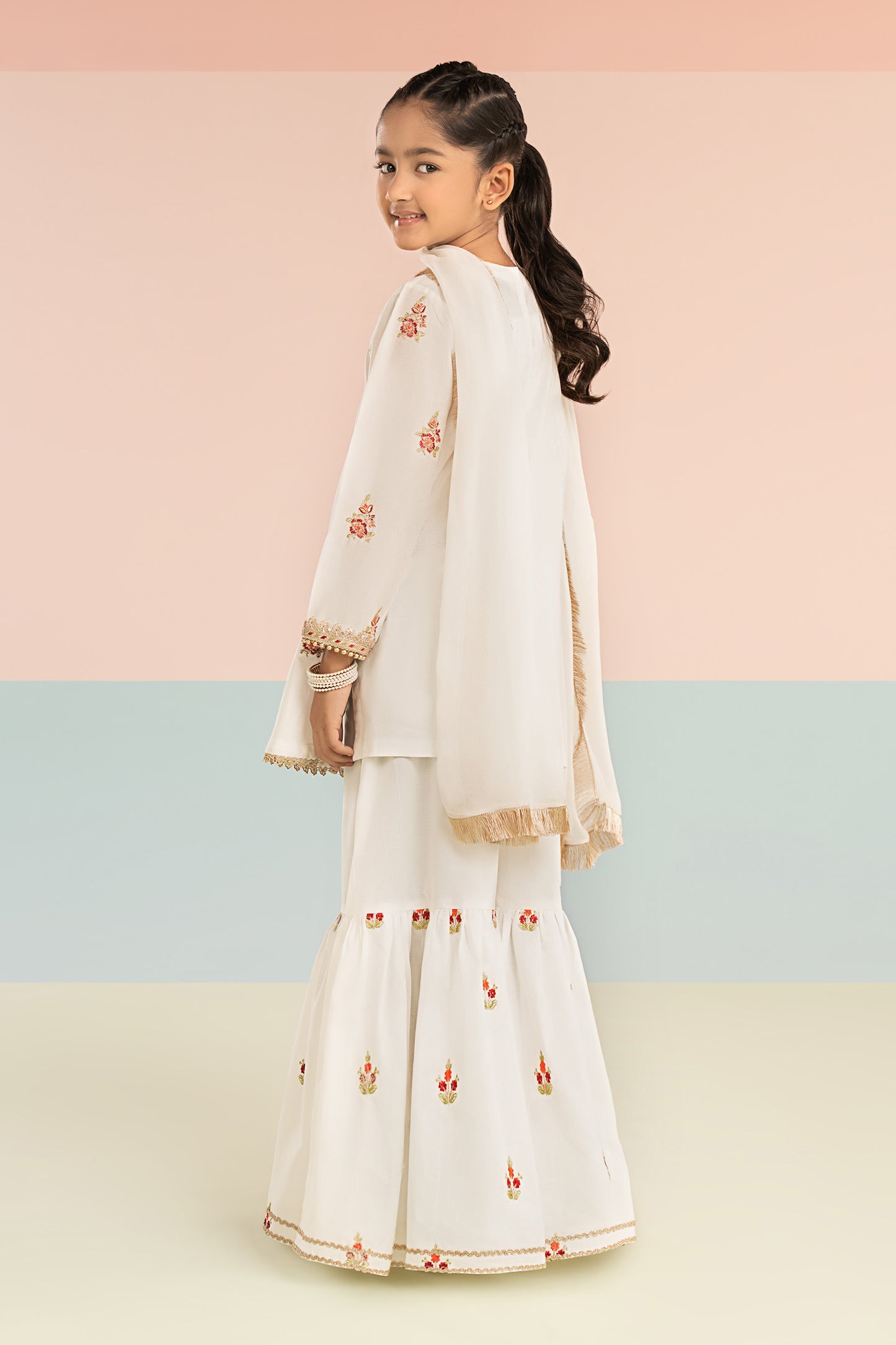 3 Piece Embroidered Dobby Lawn Suit