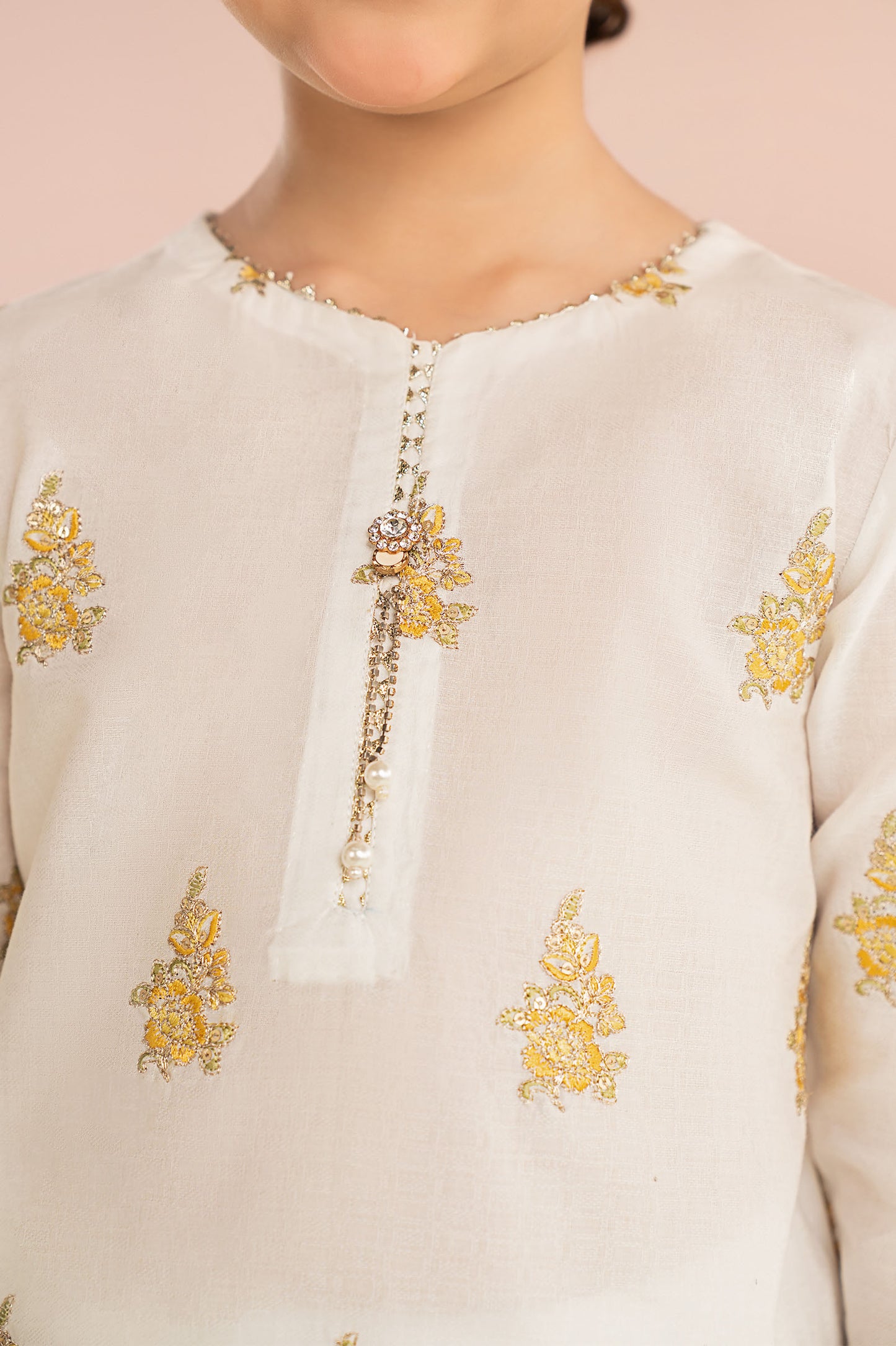 3 Piece Embroidered Dobby Lawn Suit