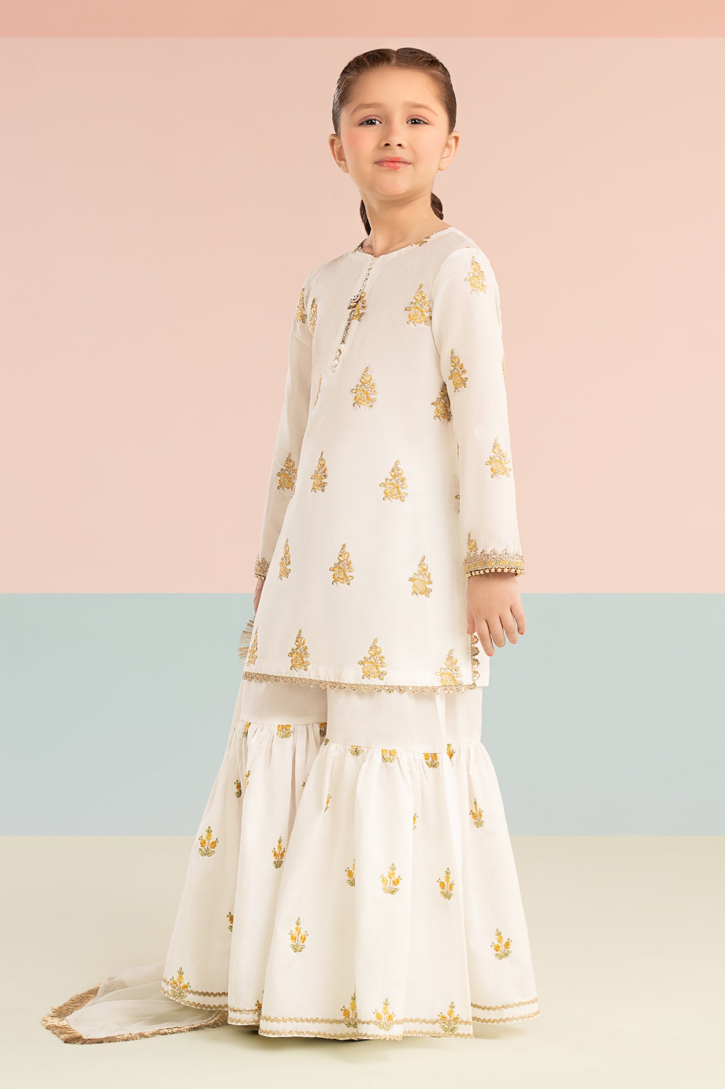 3 Piece Embroidered Dobby Lawn Suit