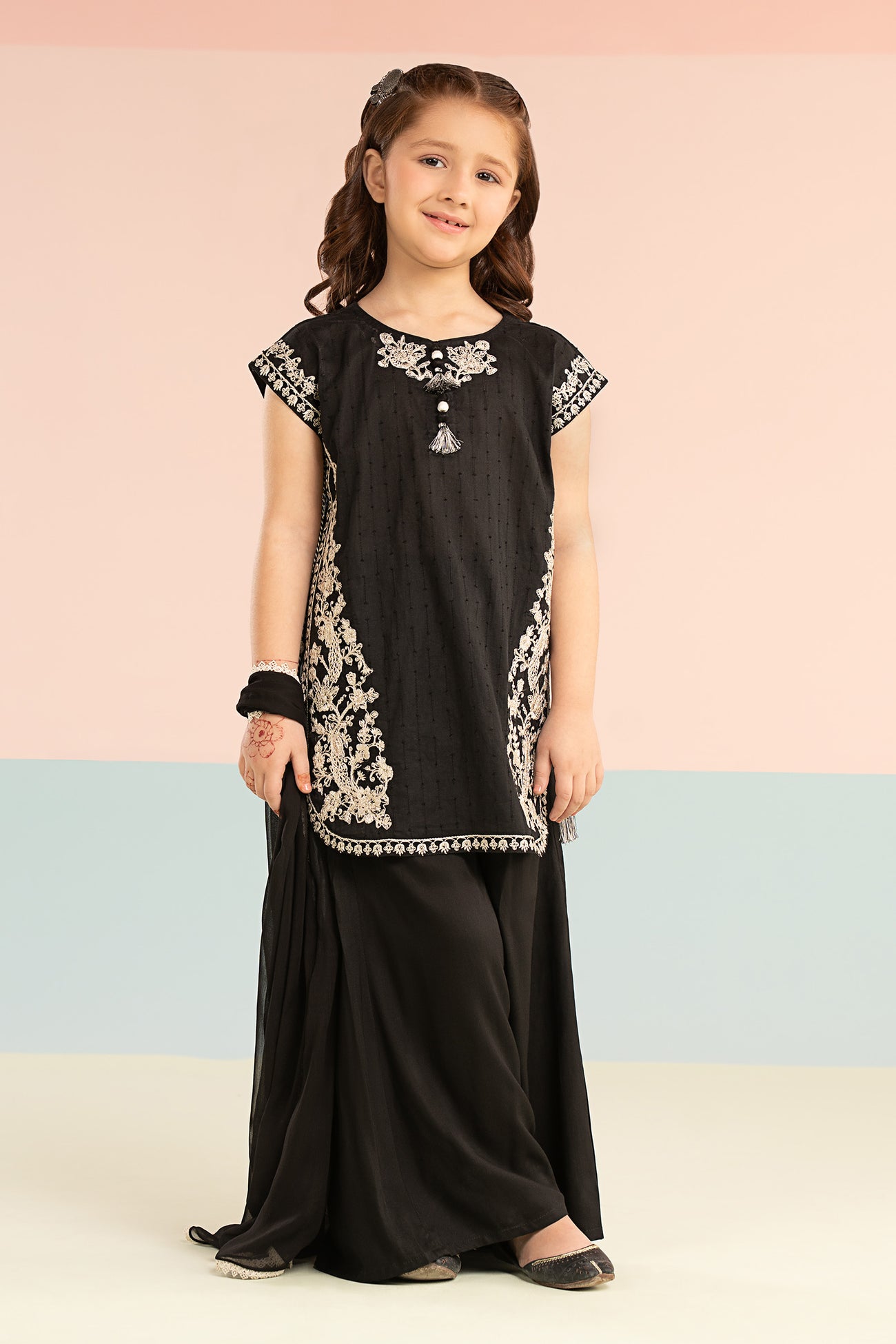 3 Piece Embroidered Brochia Jacquard Suit