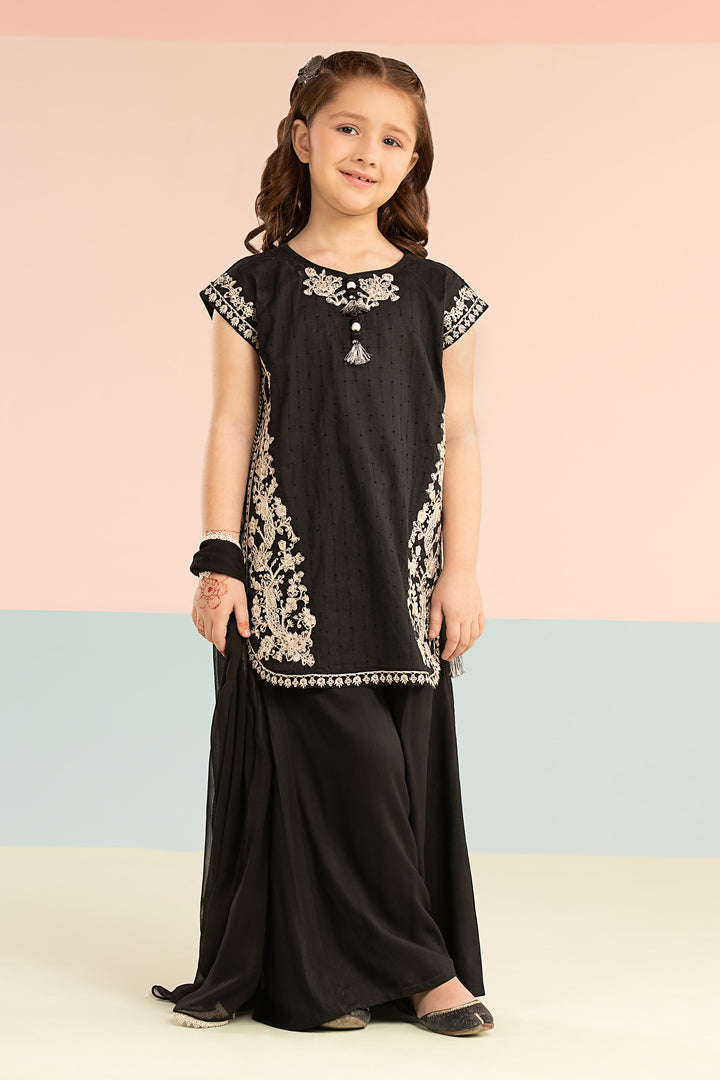 3 Piece Embroidered Brochia Jacquard Suit All Products MDF2605-023-BLK
