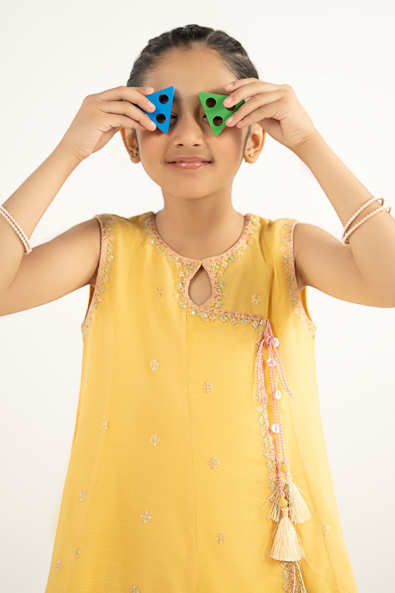 3 Piece Embroidered Paper Cotton Suit