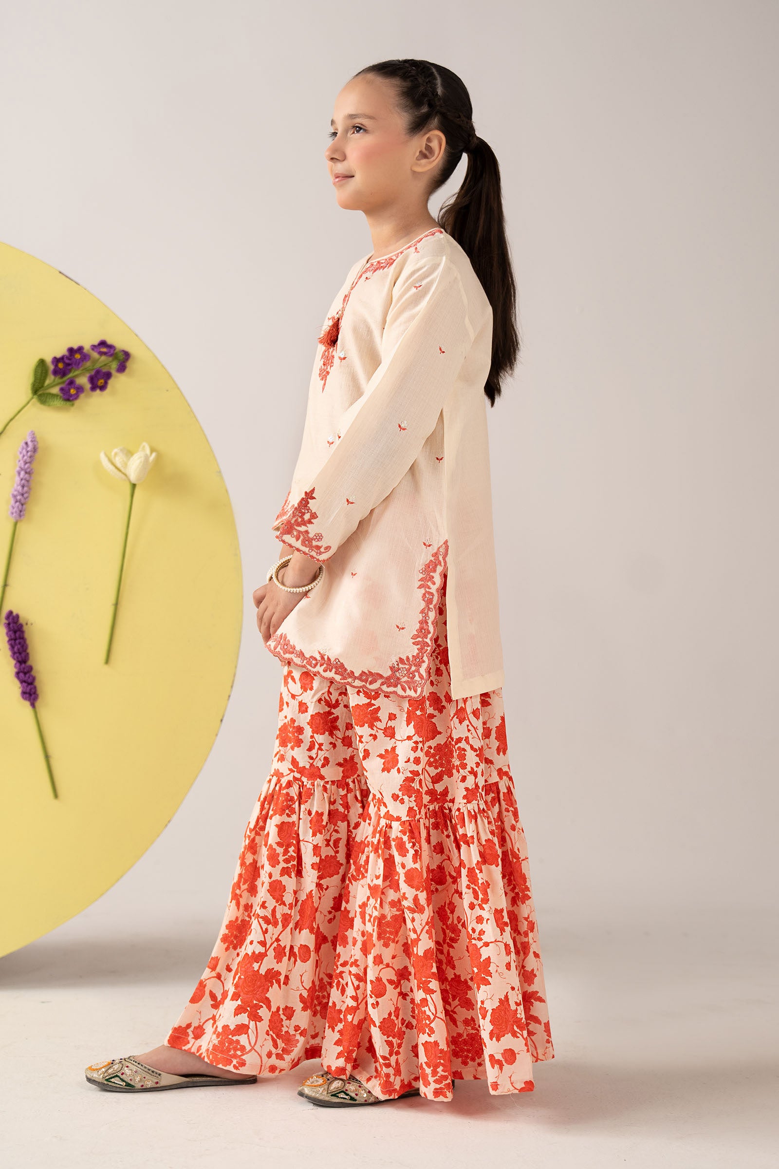 2 Piece Embroidered Dobby Lawn Suit