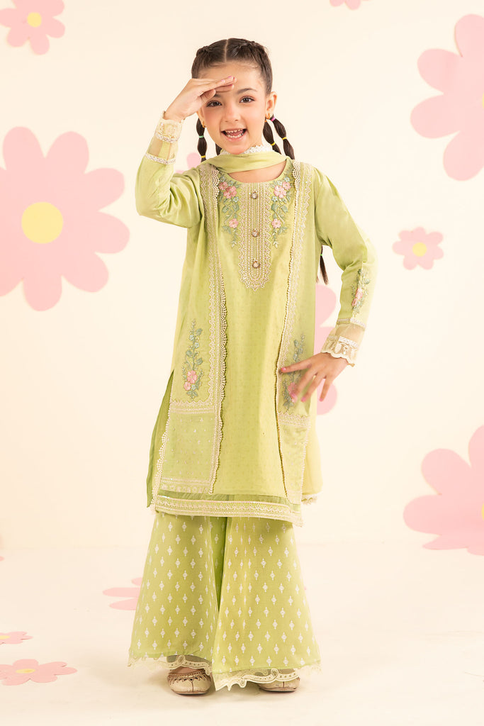 Maria B 3 Piece Embroidered Dobby Lawn Suit, view 1