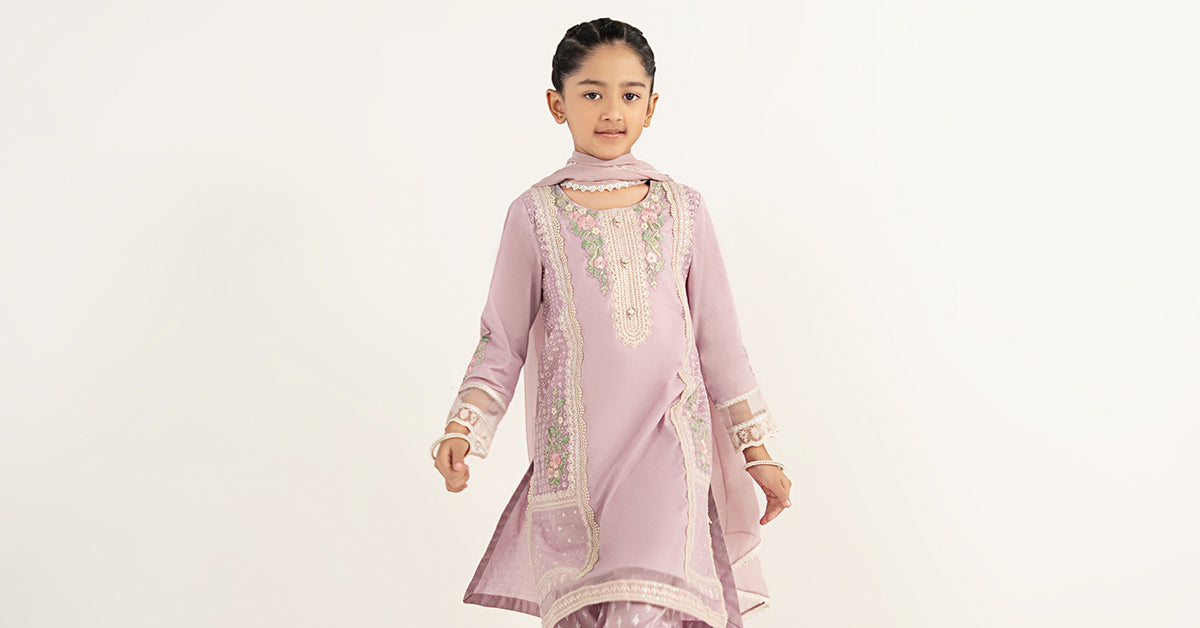 3 Piece Embroidered Dobby Lawn Suit