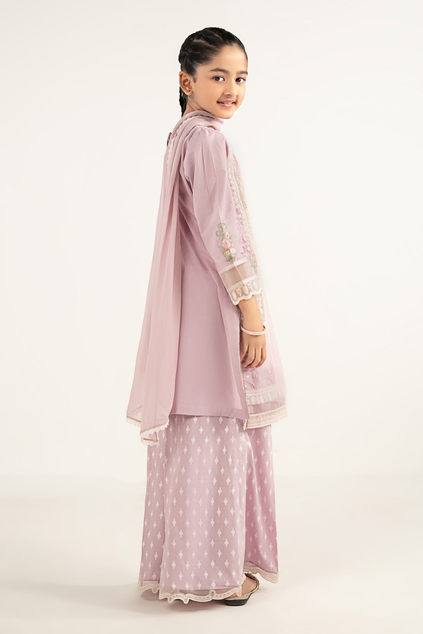 3 Piece Embroidered Dobby Lawn Suit